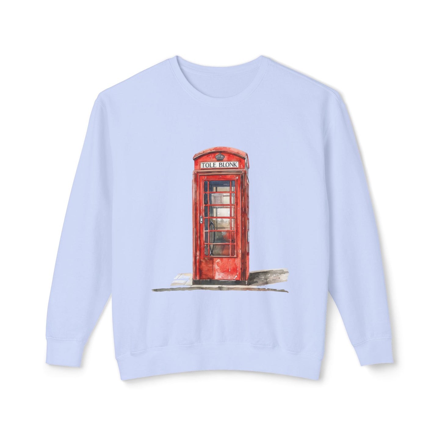 Unisex Lightweight Crewneck Sweatshirt Trendy - Iconic British Public Telephone