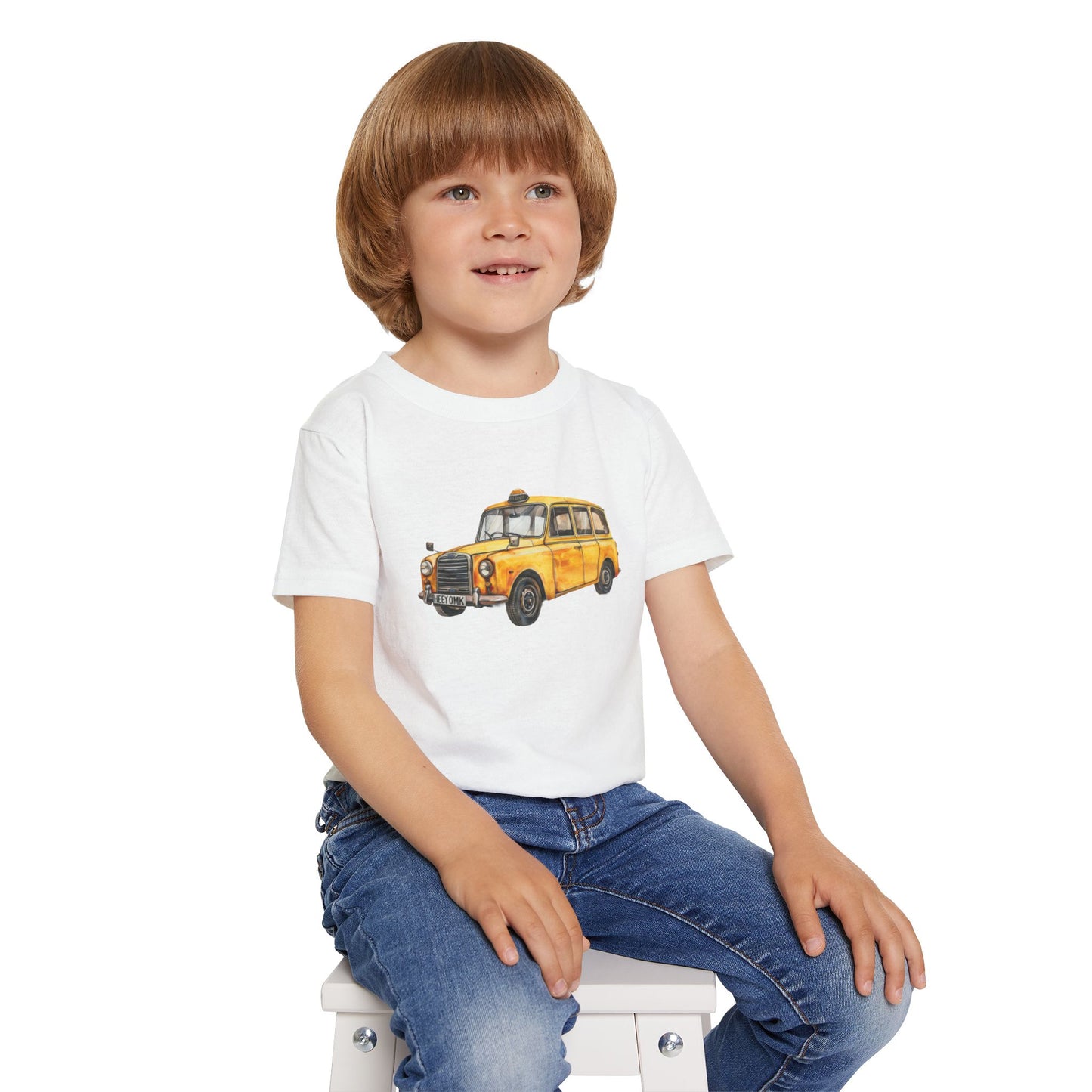 Adorable Yellow Taxi Toddler T-Shirt - Perfect for Little Adventurers