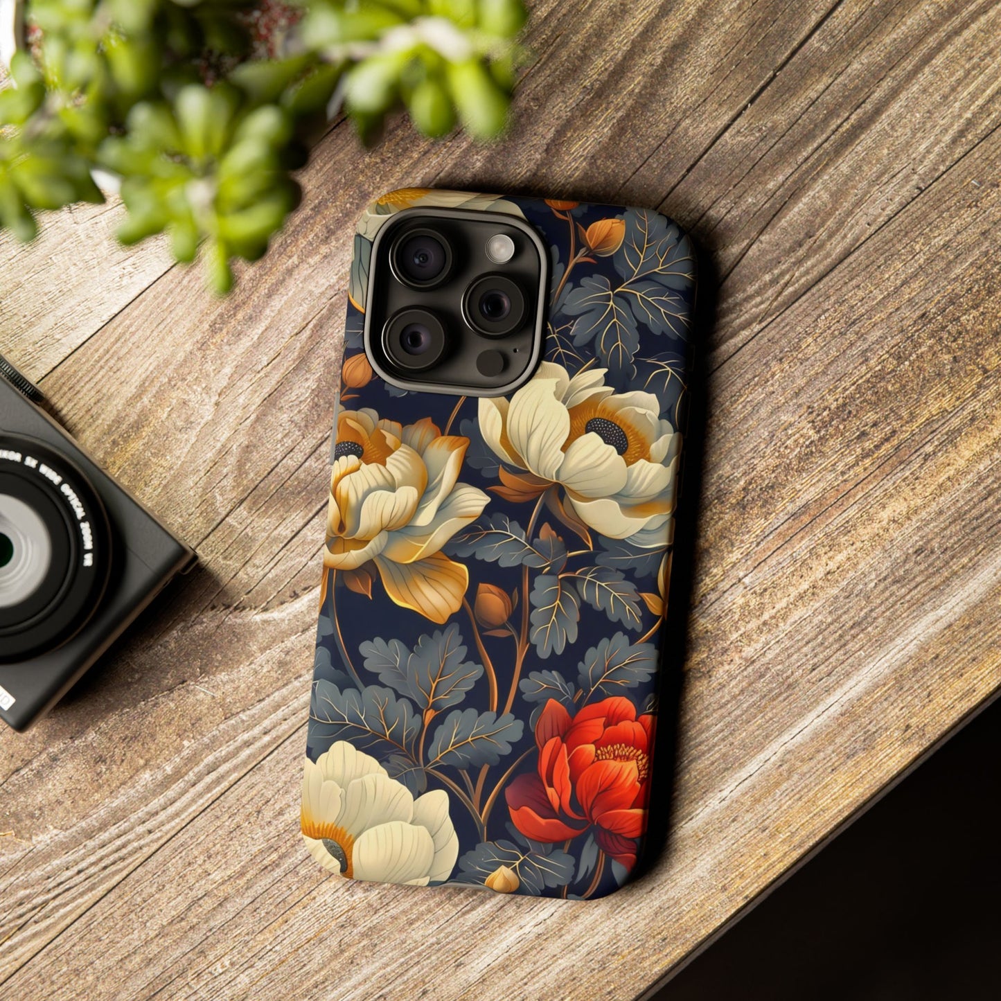 Floral Phone Case - Tough Cases, Stylish Mobile Cover, Flower Design, Holiday Gift, Trendy Accessory, Eco-Friendly Case