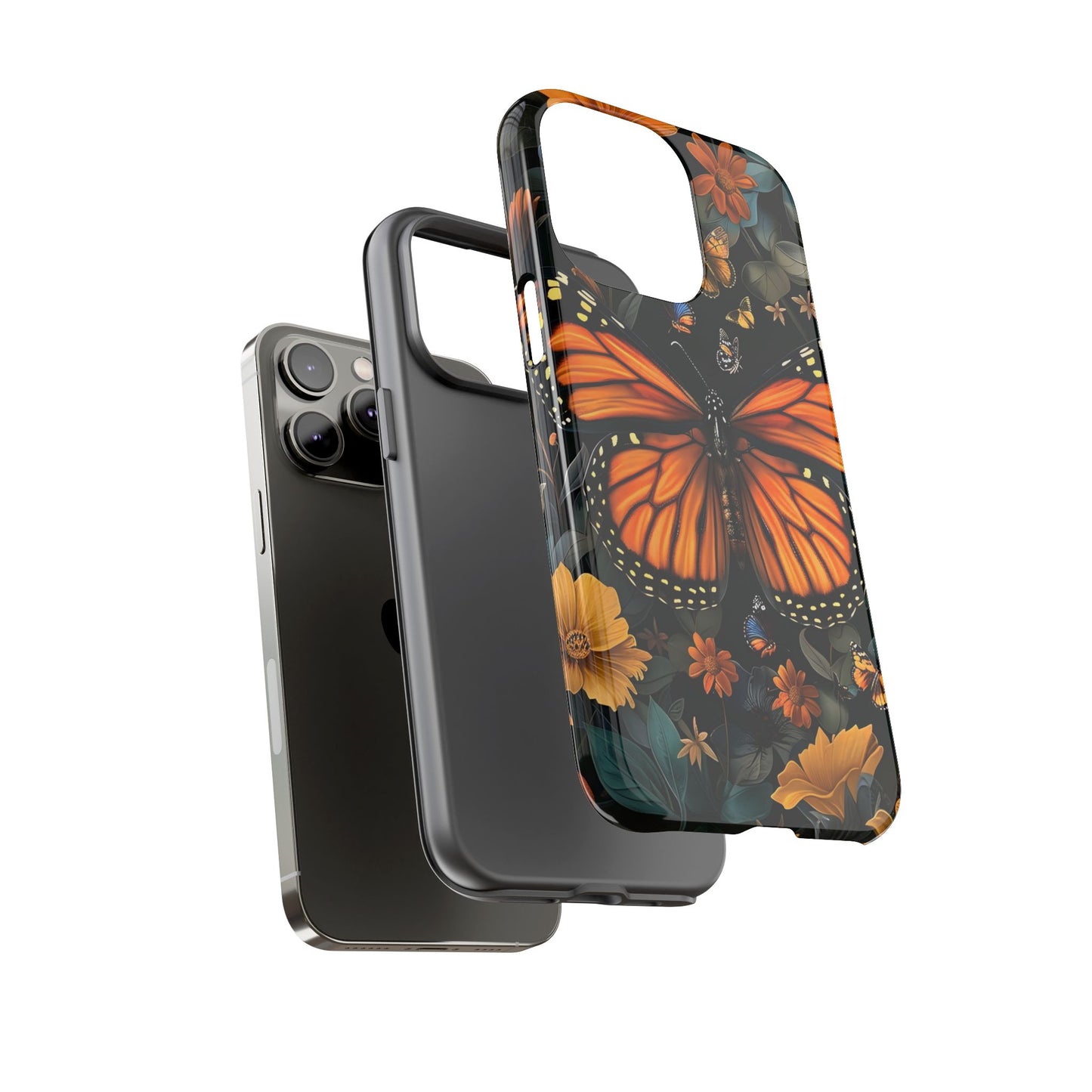 Monarch Butterfly Phone Case, Tough Cases, Nature Lover Gift, Floral Mobile Cover, Eco-Friendly Phone Accessory, Butterfly Design