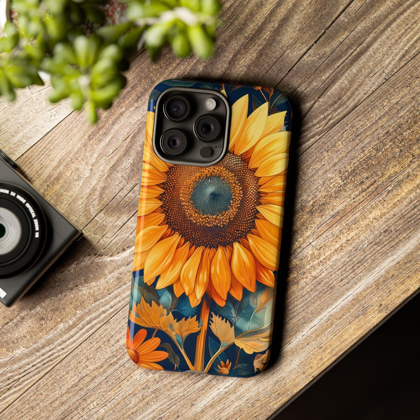 Sunflower Phone Case - Floral Design for Nature Lovers, Cute Spring Accessory, Gift for Her, Eco-Friendly Cover