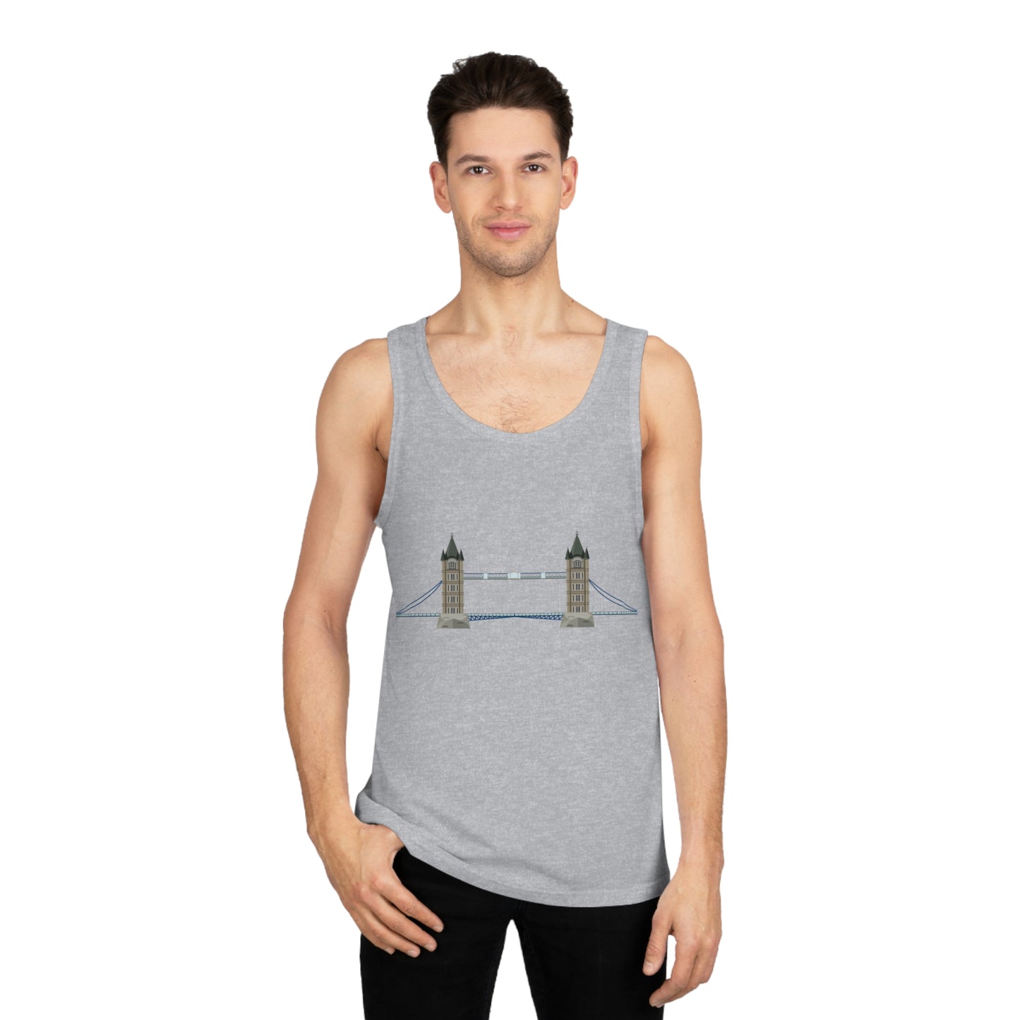 Unisex Softstyle™ Tank Top - London Bridge - A British Landmark