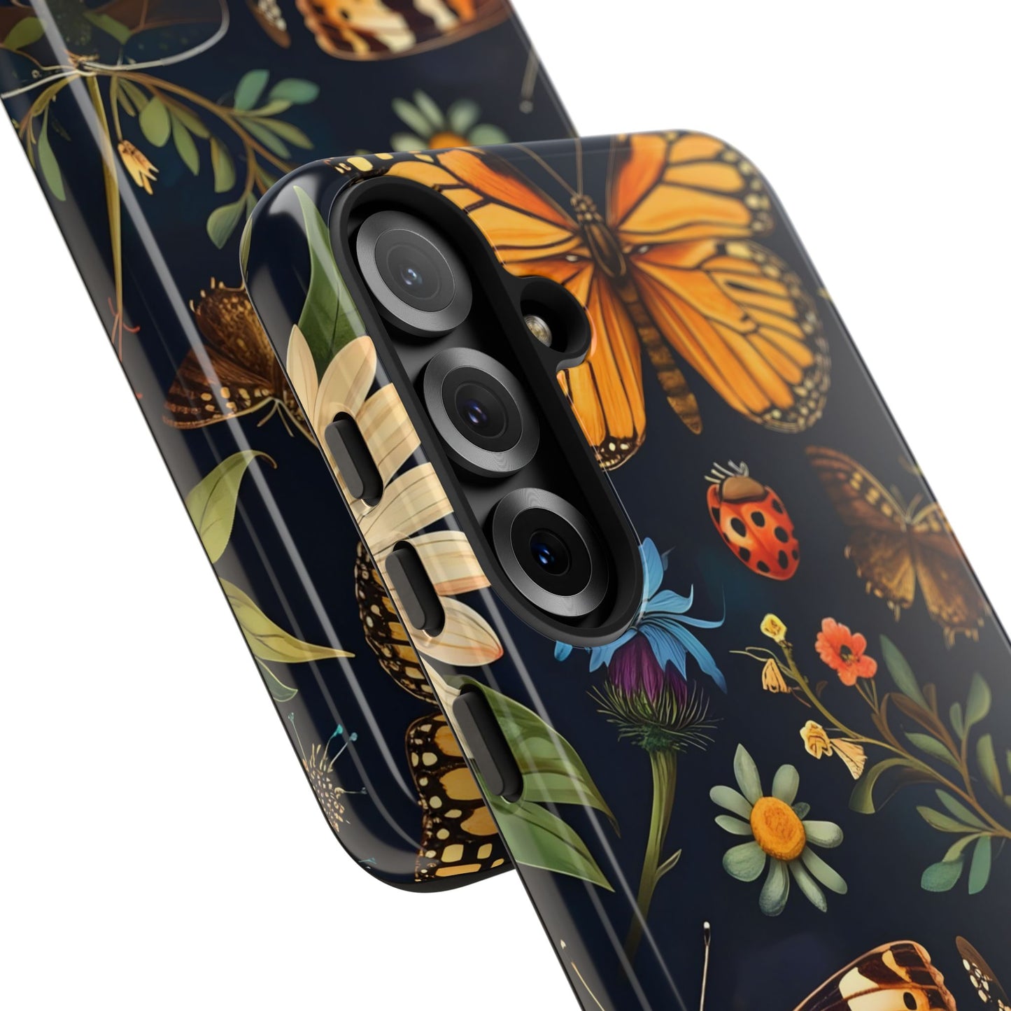 Nature-Inspired Phone Case | Floral Butterfly Design, Tough Phone Cover, Gift for Nature Lovers, Cute Butterfly Case, Home Decor
