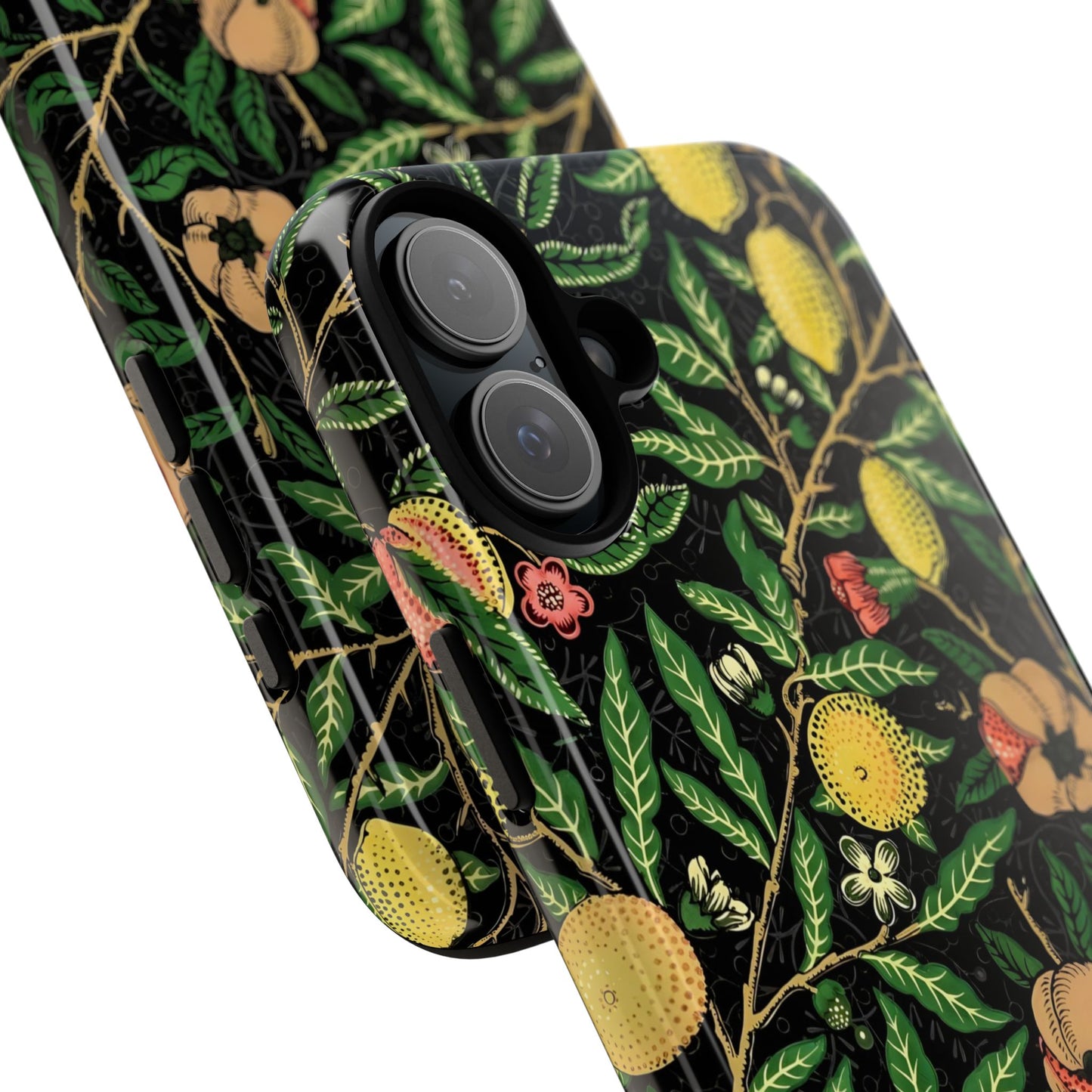 Tough Cases Phone Case, Floral Phone Cover, Tough Phone Protection, Gift for Plant Lovers, Black Background, Eco-Friendly Design