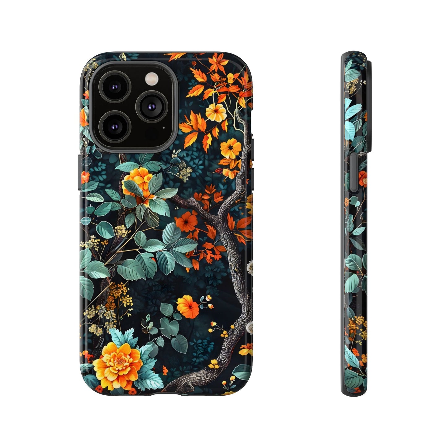 Floral Phone Case | Tough Cases, Protective Cover, Gift for Her, Autumn Vibes, Floral Phone Accessory, Unique Design