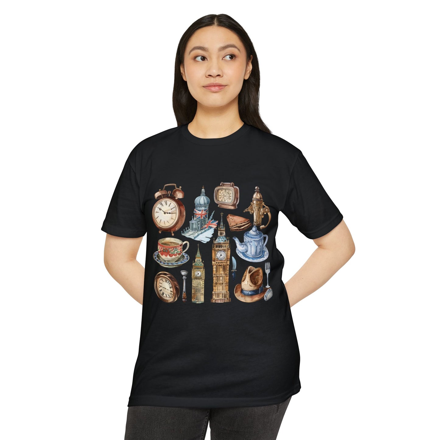 Unisex CVC Jersey T-shirt - Cultural Touchstones - Iconic England Designs