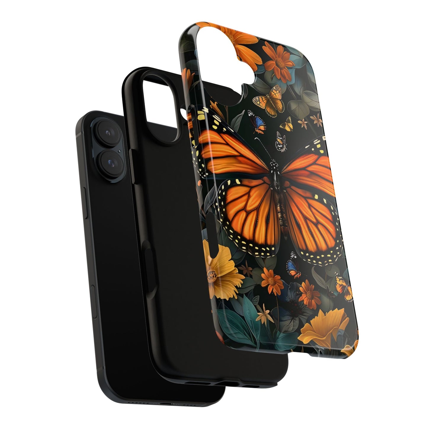 Monarch Butterfly Phone Case, Tough Cases, Nature Lover Gift, Floral Mobile Cover, Eco-Friendly Phone Accessory, Butterfly Design