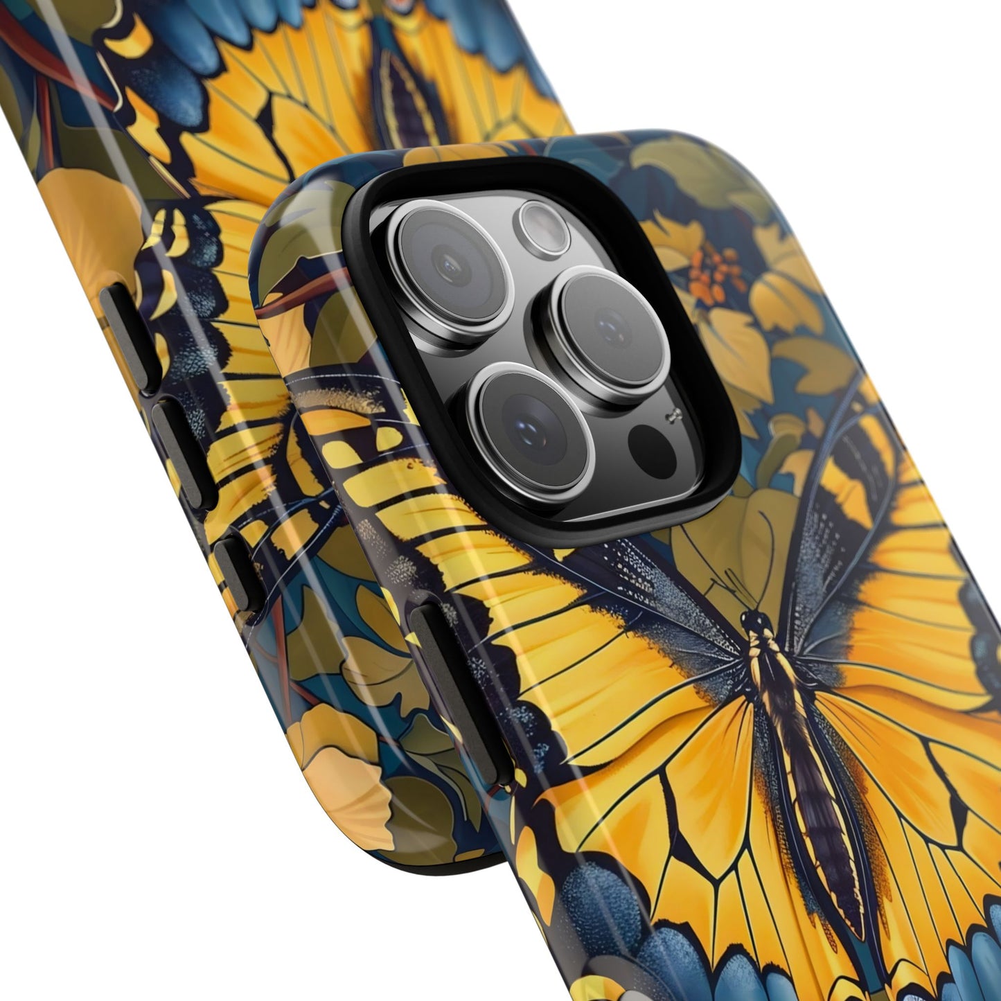 Colorful Butterfly Phone Case, Floral Design, Tough Cases, Protective Cover, Gifts for Nature Lovers, Birthday Present