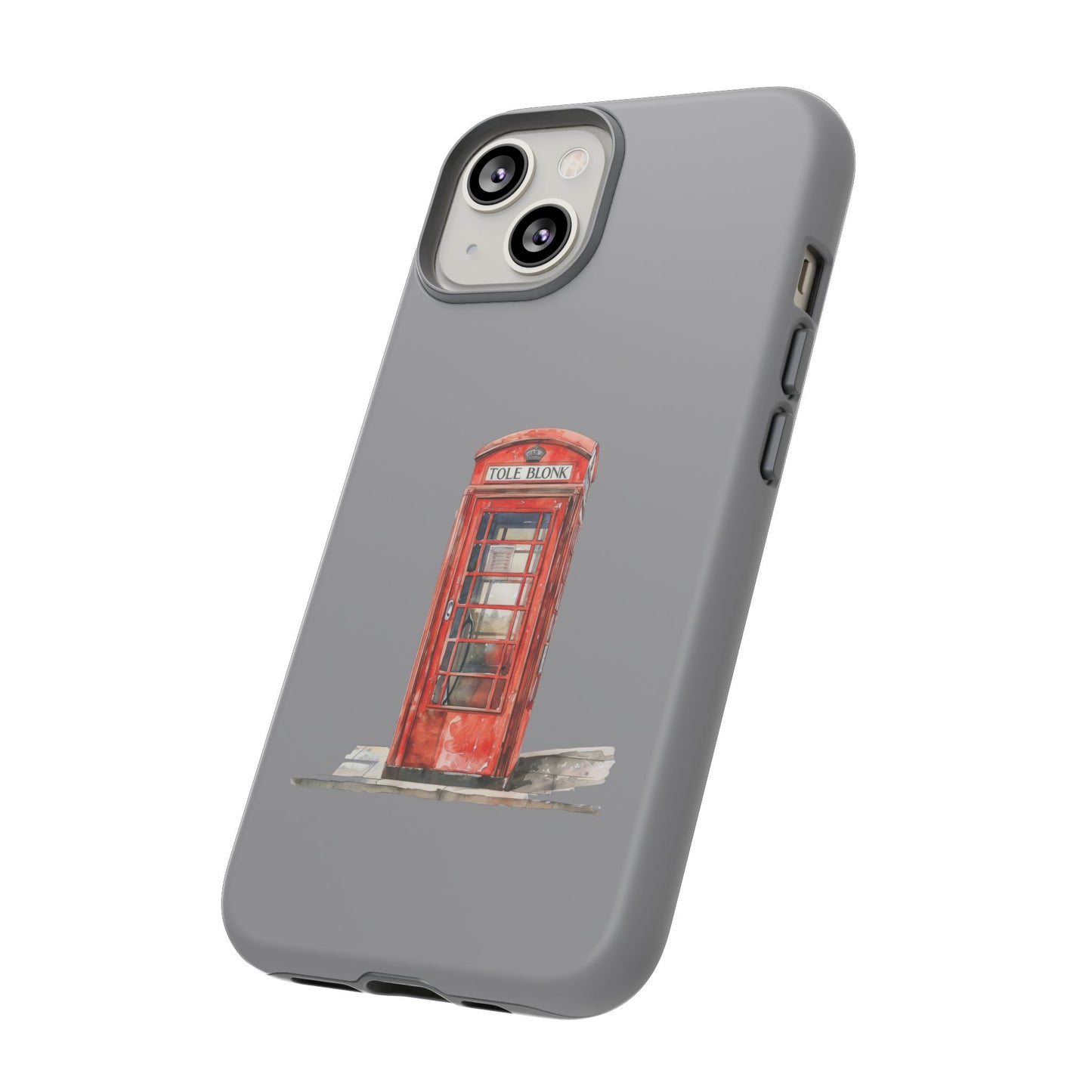 Red Phone Booth Phone Case, Vintage Style Case, Tough Cases for Gifts, Quirky Phone Accessories, Travel Lover's Gift
