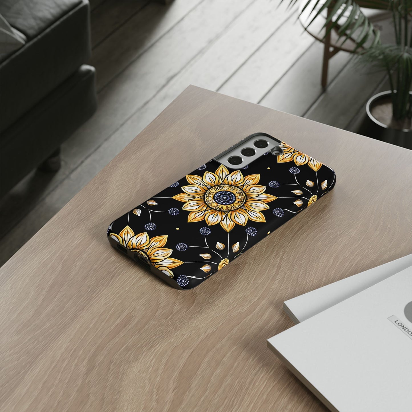 Floral Phone Case with Mandala Design, Tough Cases for iPhone & Samsung, Boho Style, Gift for Her, Unique Accessories