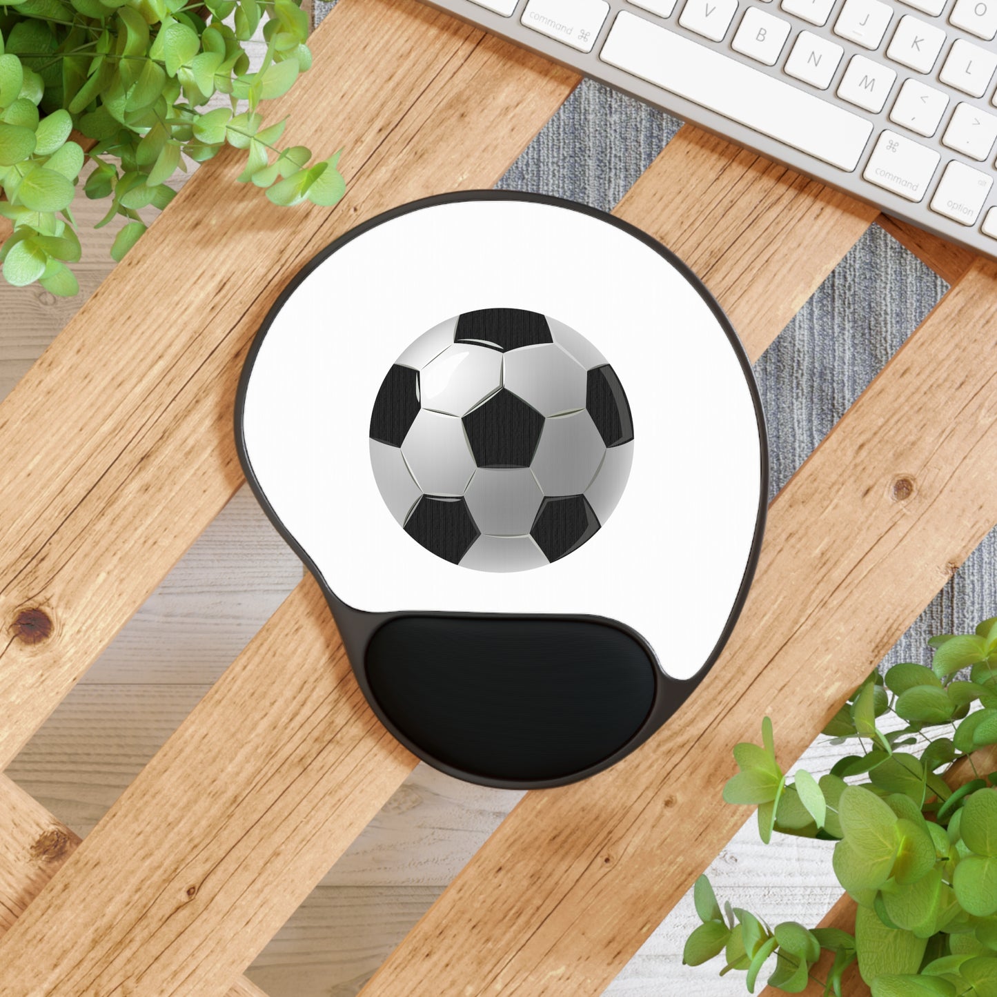 Soccer Themed Mouse Pad With Wrist Rest, Comfortable Mouse Mat for Gamers and Soccer Lovers, Office Gift, Sports Decor, Ergonomic Design