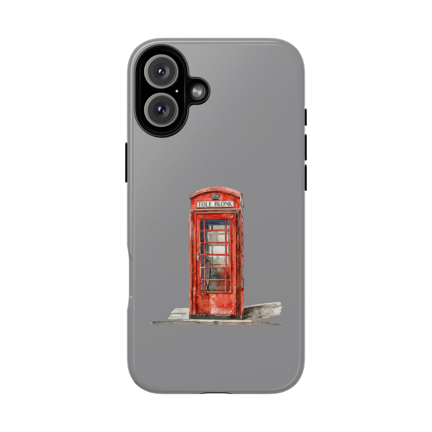 Red Phone Booth Phone Case, Vintage Style Case, Tough Cases for Gifts, Quirky Phone Accessories, Travel Lover's Gift