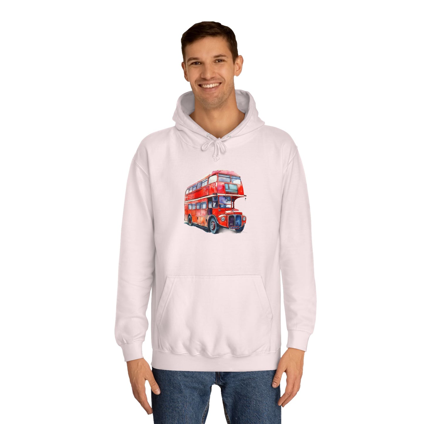 Unisex College Hoodie - London's Red Bus