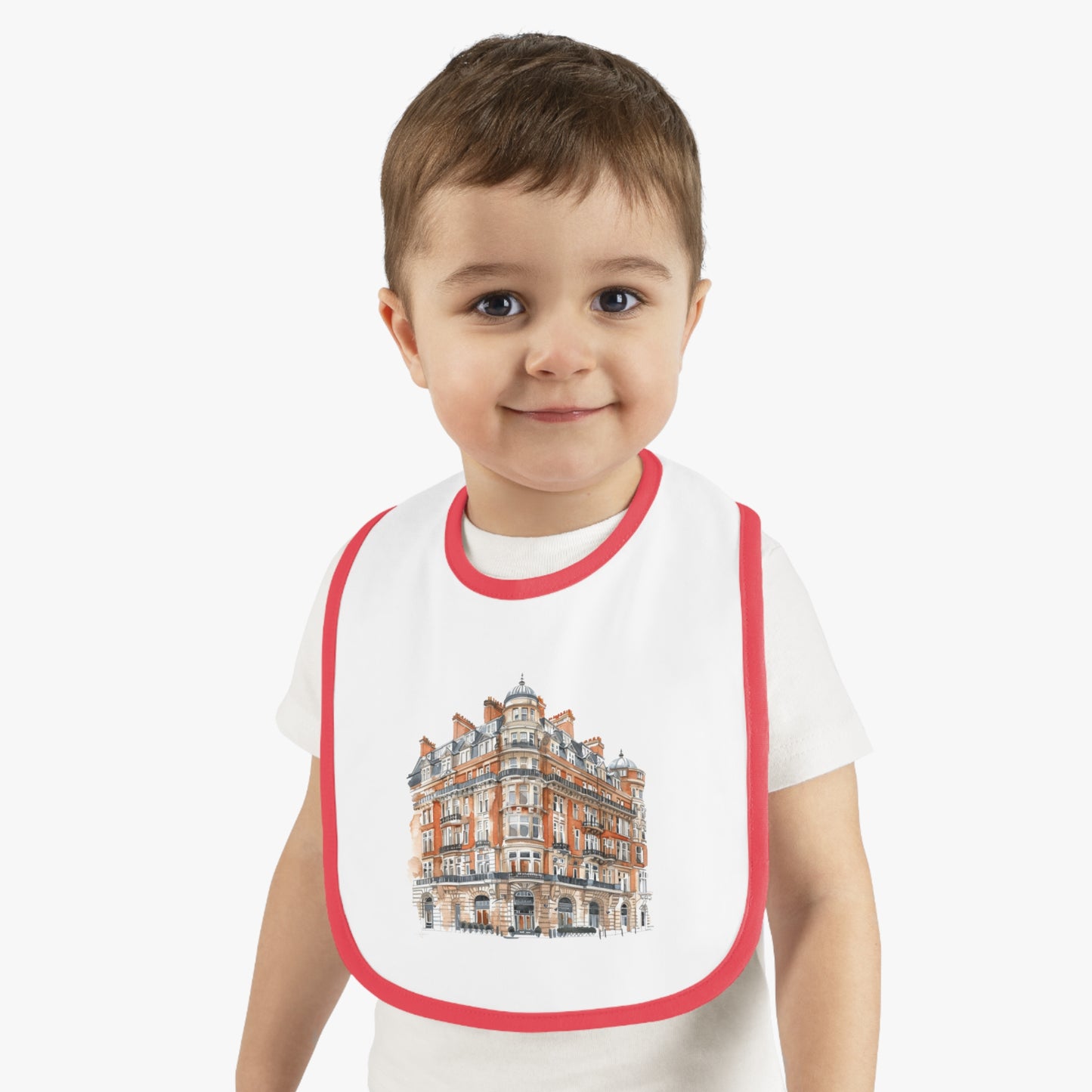 Charming Baby Bib with Contrast Trim – Perfect for Gifts, Milestones, & Everyday Use, Cute Toddler Apparel, Baby Shower Gift, Feeding Bib
