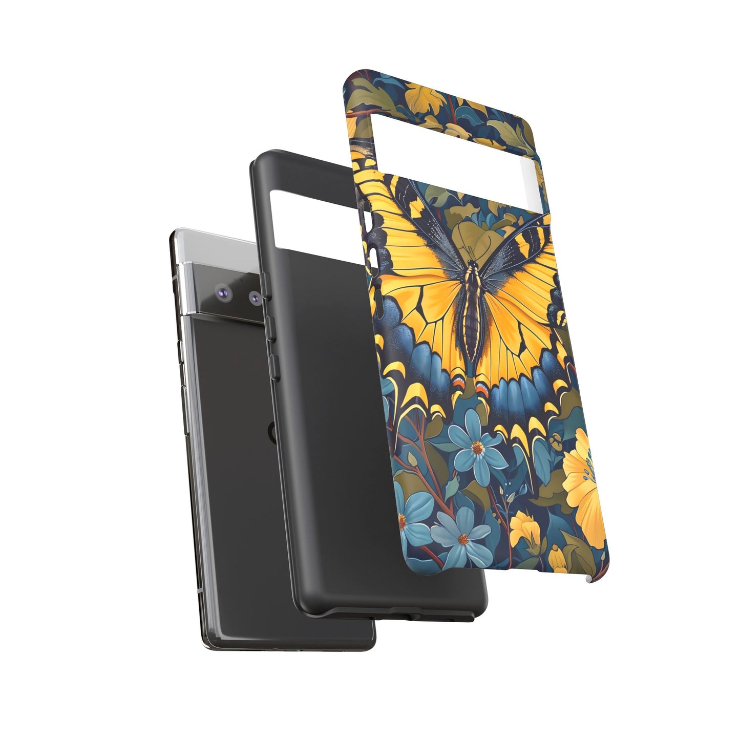 Colorful Butterfly Phone Case, Floral Design, Tough Cases, Protective Cover, Gifts for Nature Lovers, Birthday Present