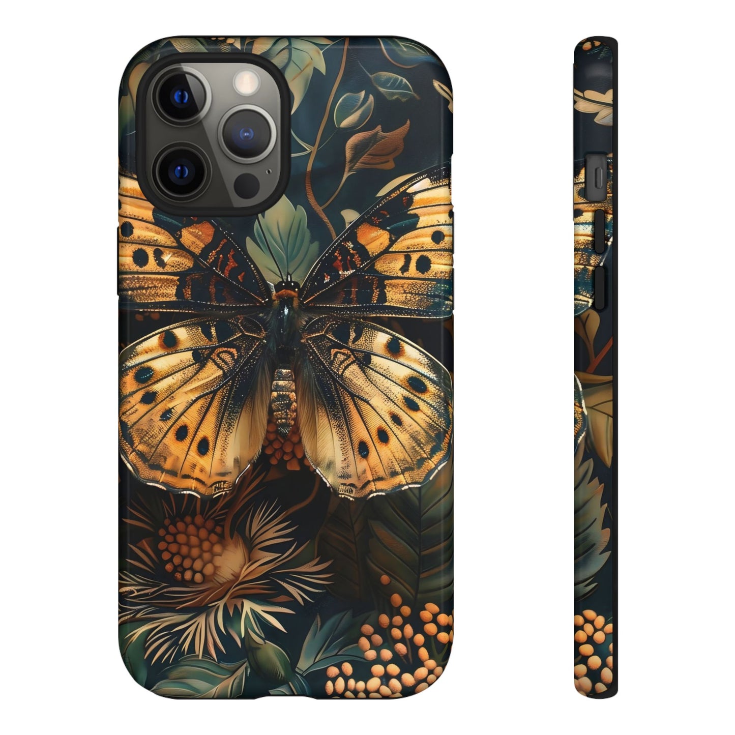 Butterfly Floral Phone Case, Tough Cases, Protective Cover, Unique Gift, Nature Lover, Art Print, Spring Decor