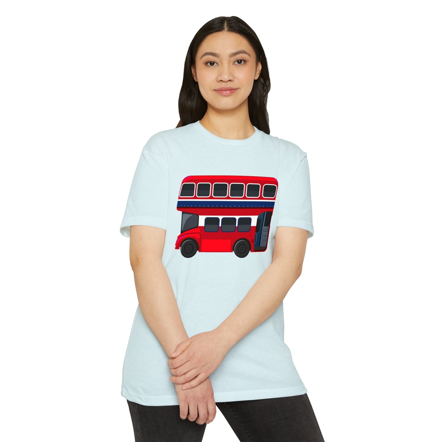 Unisex CVC Jersey T-shirt - Through London’s Streets - The Red Double-Decker