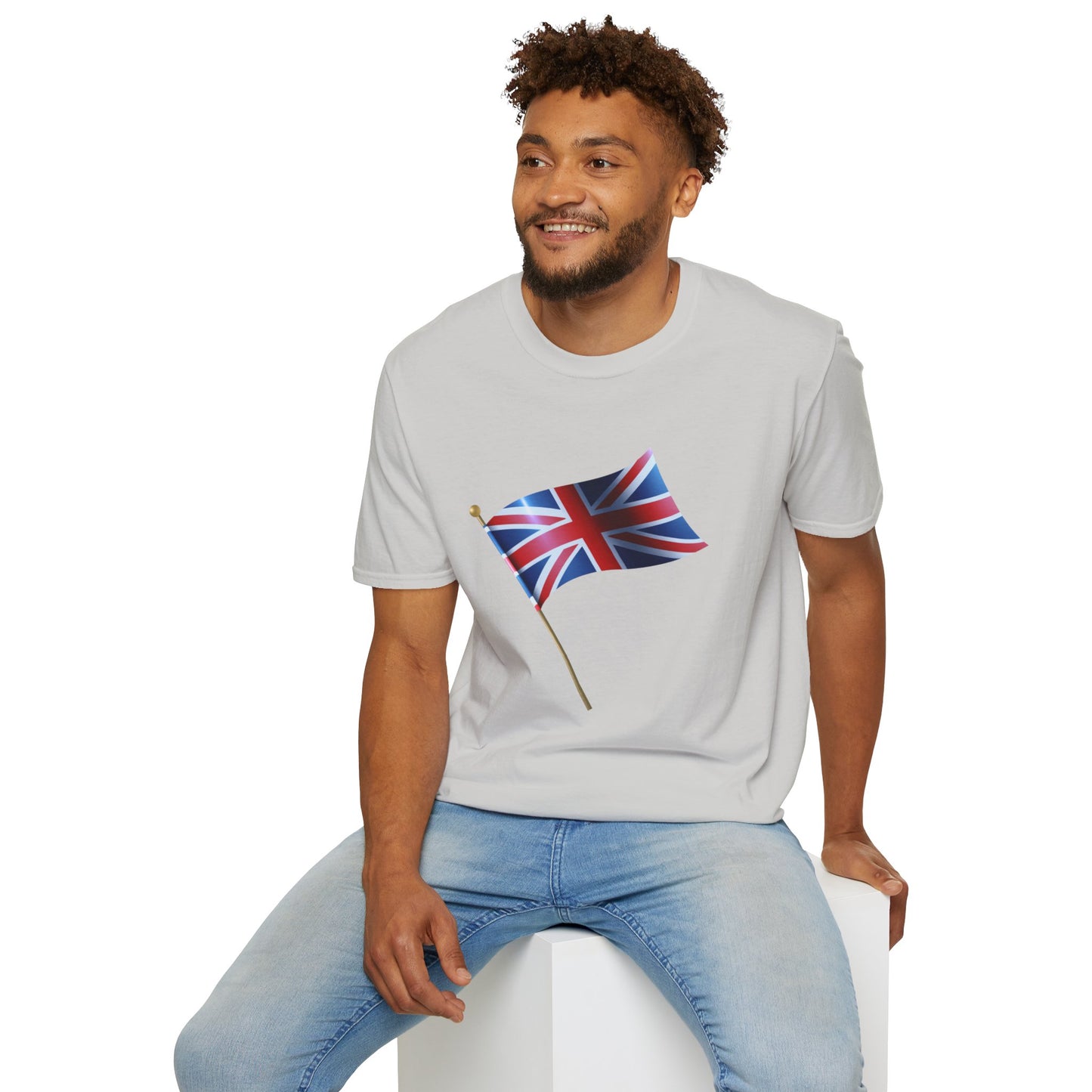 Unisex Softstyle T-Shirt - Patriotic Union Jack Flag Art