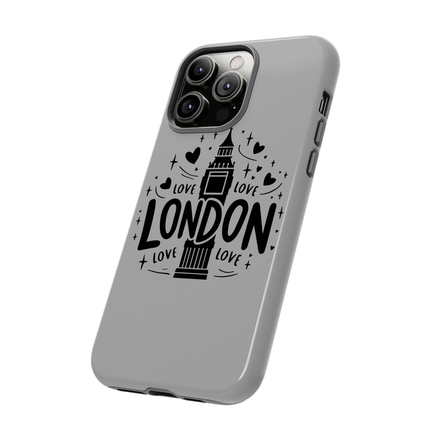 London Love Phone Case, Tough Cases, Stylish Phone Accessories, Unique Gift for Travelers, London Souvenir, Love Design