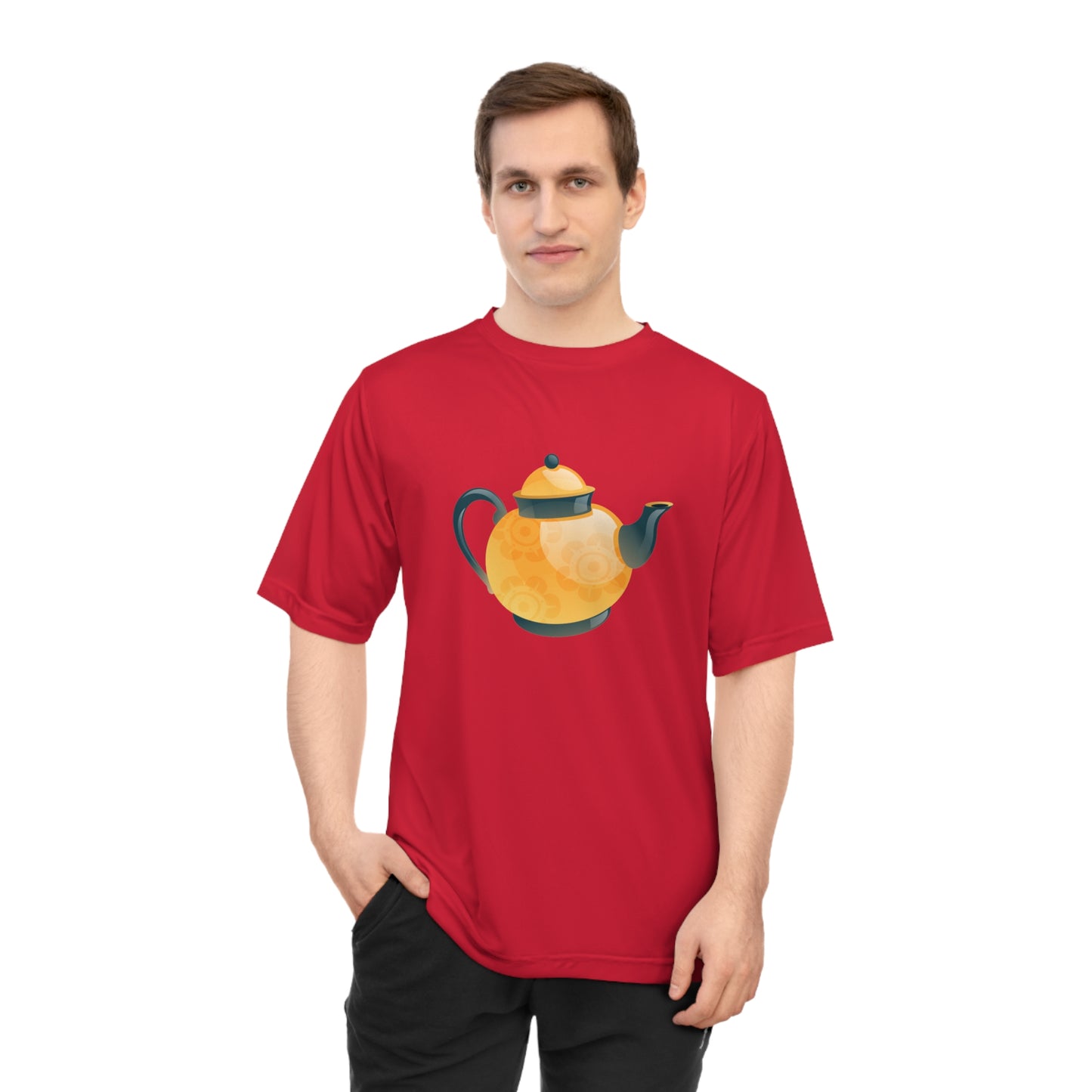 Unisex Zone Performance T-shirt - Classic British Tea Kettle - Timeless Elegance in Tea Time