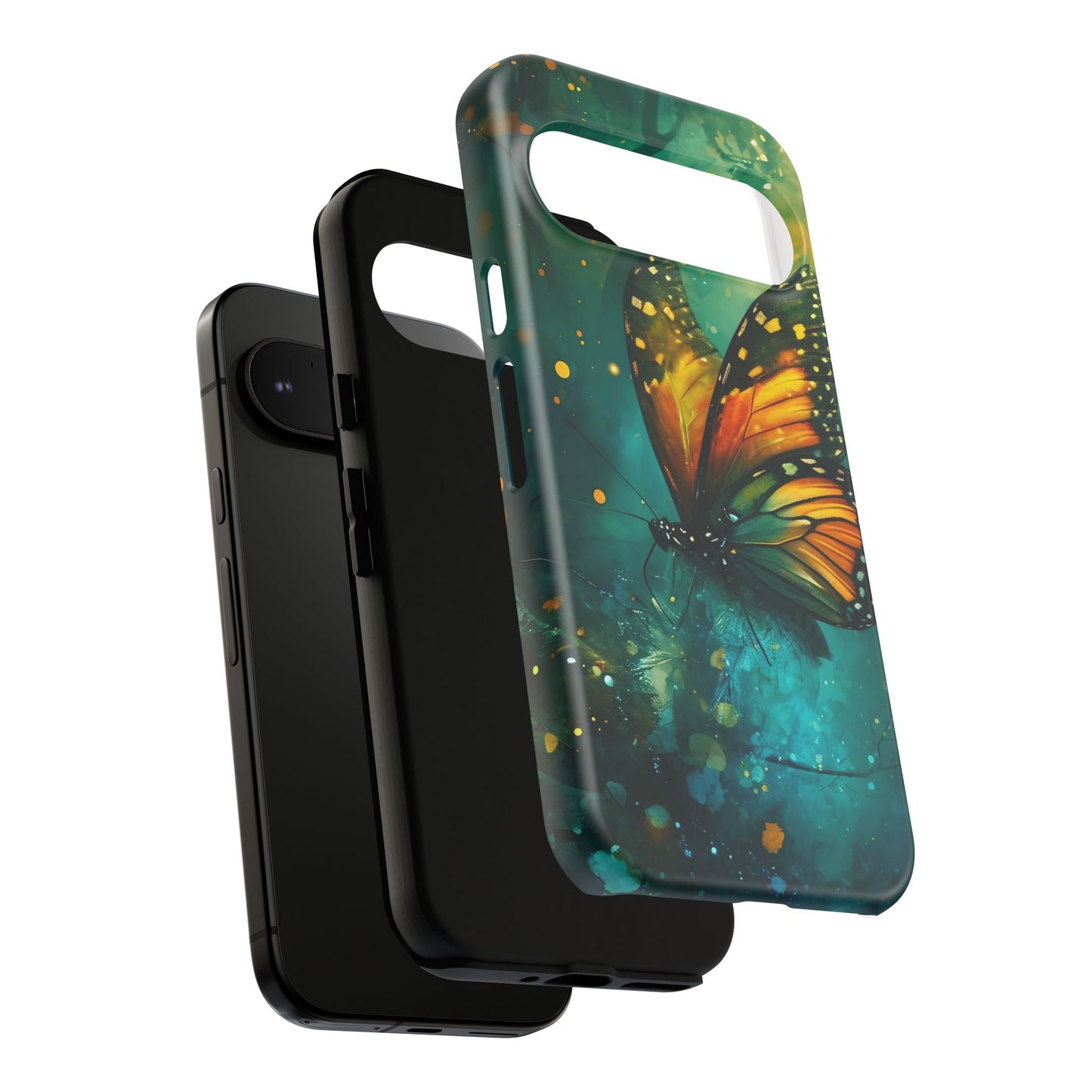 Colorful Butterfly Phone Case, Tough Cases for iPhone and Samsung, Cute Tech Accessories, Nature Lovers Gift, Vibrant Floral Design