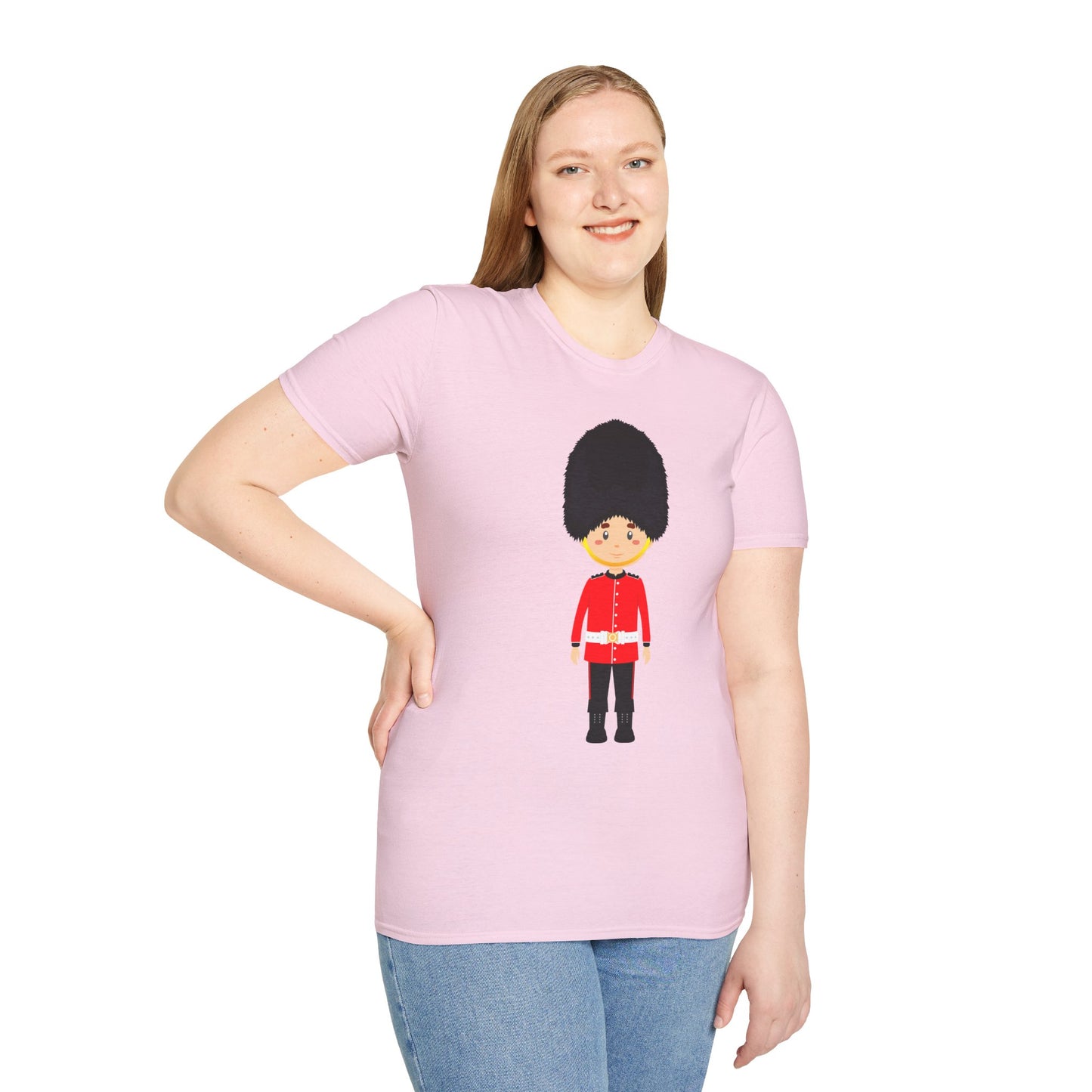 Unisex Softstyle T-Shirt - Standing Strong - The British Soldier in Red
