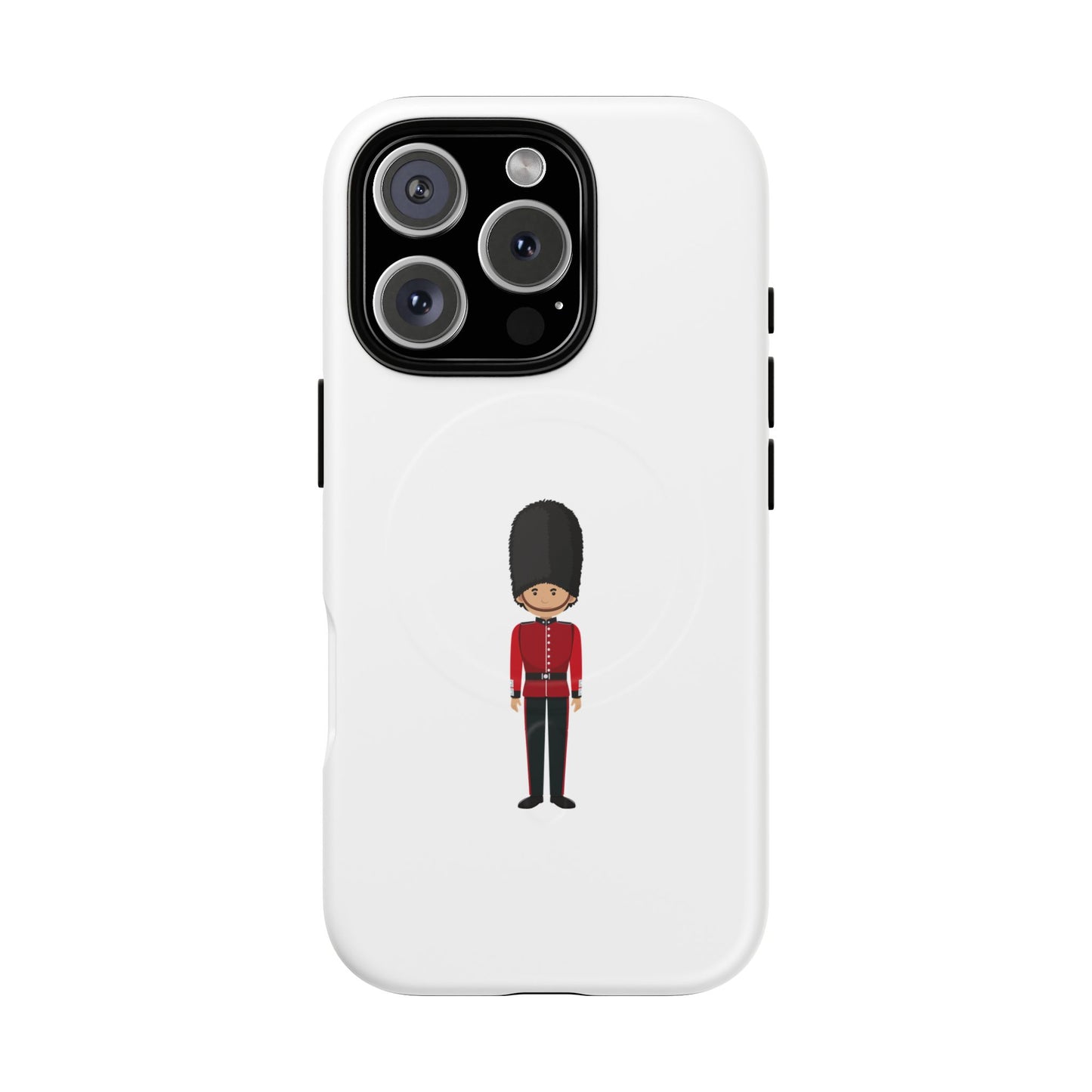 Guard Themed Magnetic Phone Case, Cute Soldier Design, Gift for Kids, Unique Gadget Accessory, Fun Phone Cover