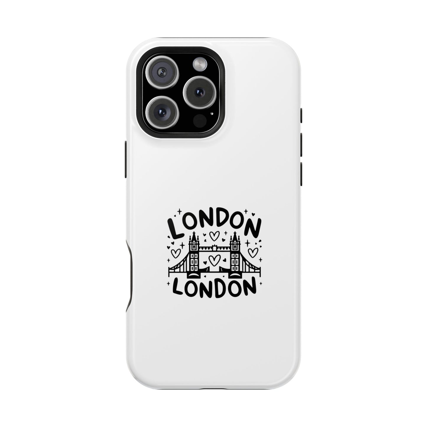 London-Themed Magnetic Phone Case, Cute Phone Cover, Trendy Gift for Travelers, City Lovers, Unique Accessory for iPhone