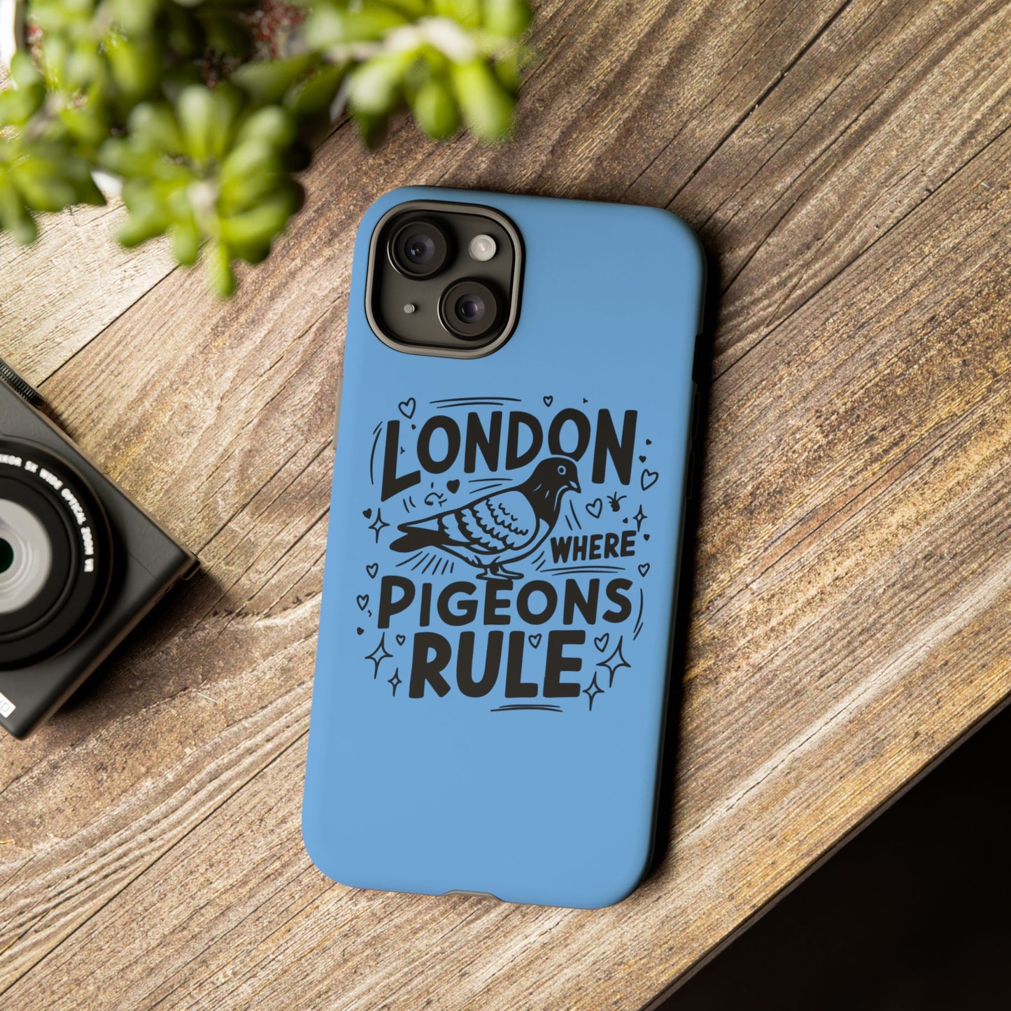 London Pigeon Phone Case, Urban Art Accessory, Tough Phone Cover, Gift for Bird Lovers, London Souvenir, Unique Cell Phone Case