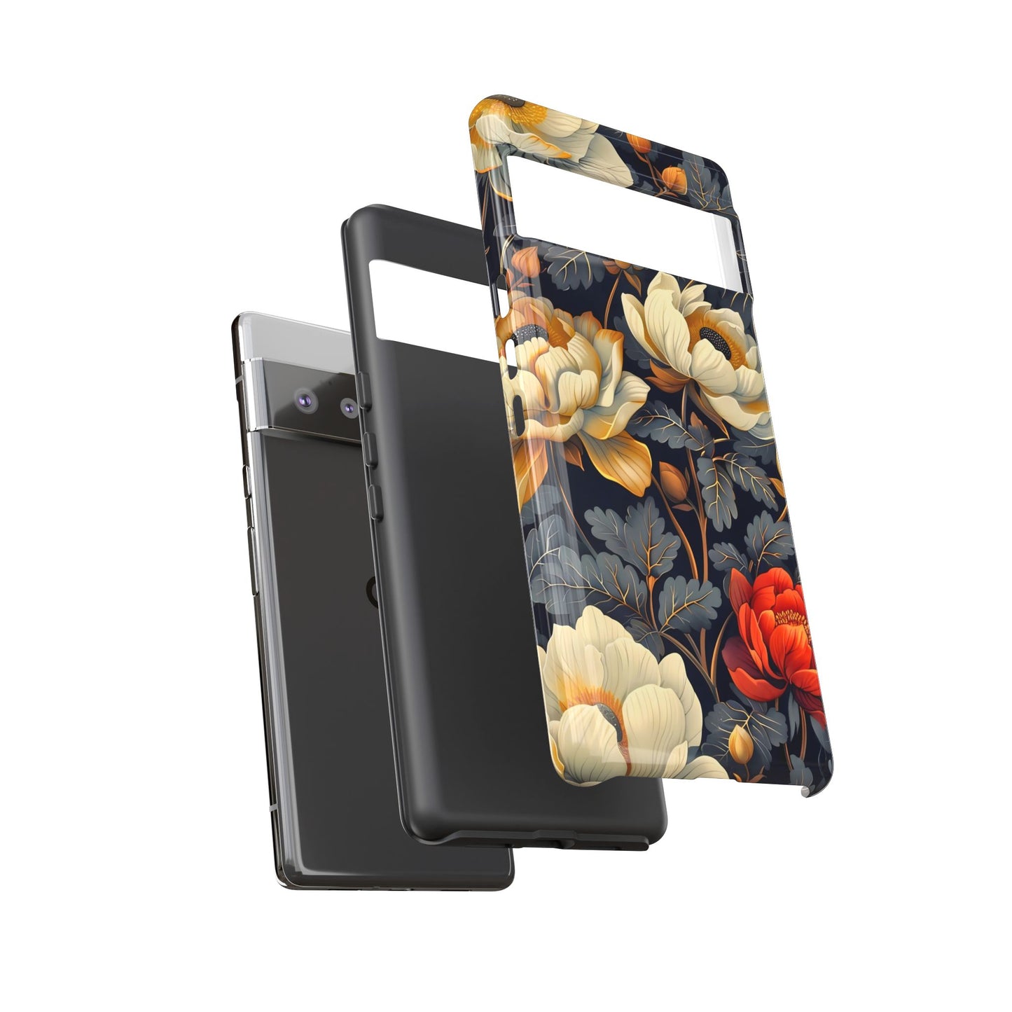Floral Phone Case - Tough Cases, Stylish Mobile Cover, Flower Design, Holiday Gift, Trendy Accessory, Eco-Friendly Case