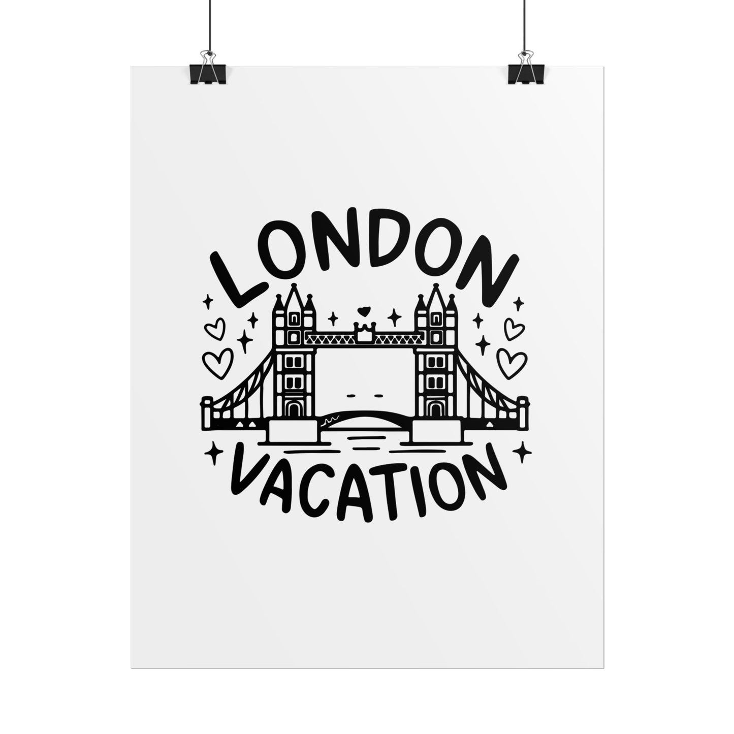 London Vacation Rolled Poster - Travel Decor for Home, Wall Art Print, Gift for Travelers, London Artwork, Holiday Gift Idea