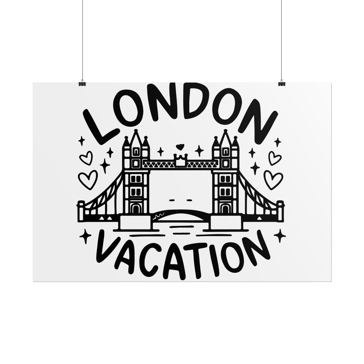 London Vacation Rolled Poster - Travel Decor for Home, Wall Art Print, Gift for Travelers, London Artwork, Holiday Gift Idea