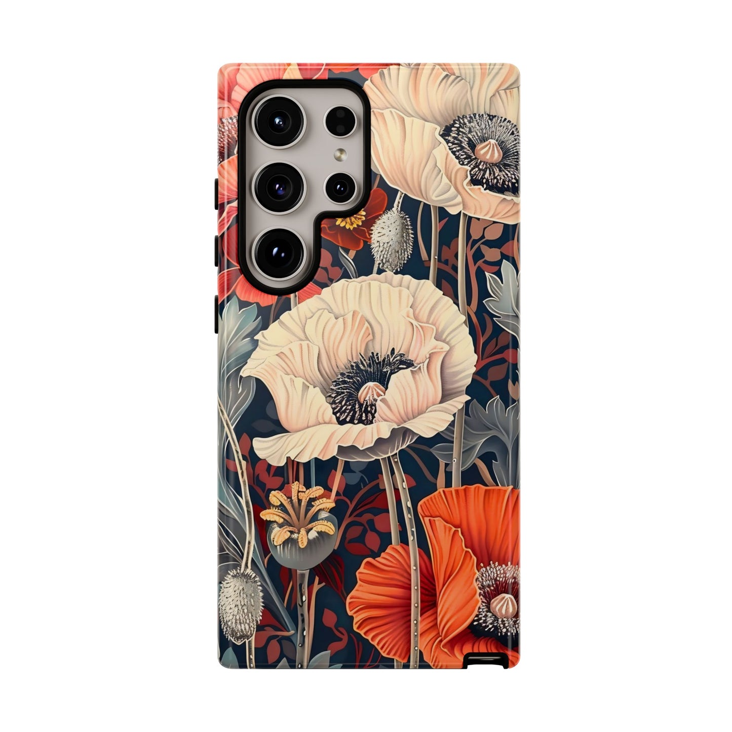 Floral iPhone Case, Tough Phone Cover, Artistic Protection, Flower Design, Unique Gift for Her, Phone Accessory, Trendy Tech