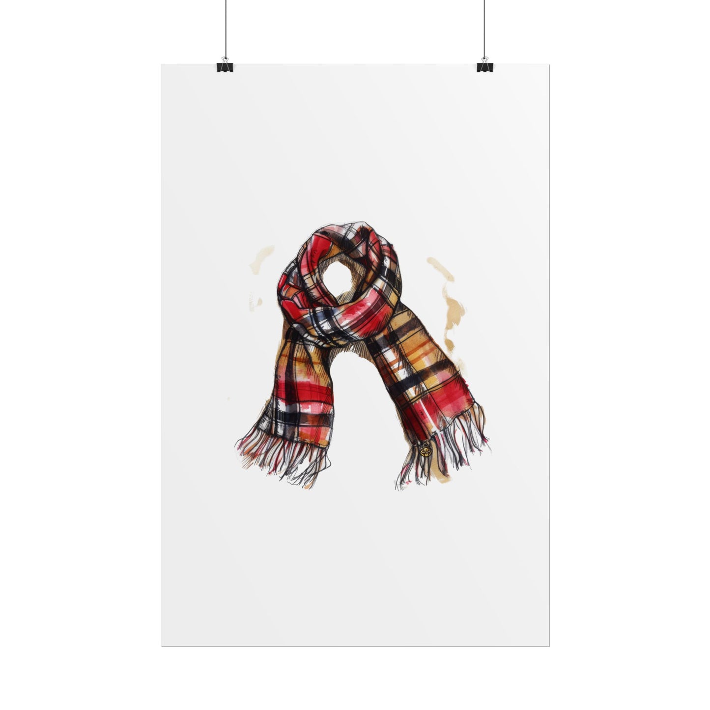 Cozy Scarf Wall Art - Fall Decor for Home, Rustic Style, Gift for Her, Cozy Vibes, Autumn Aesthetic