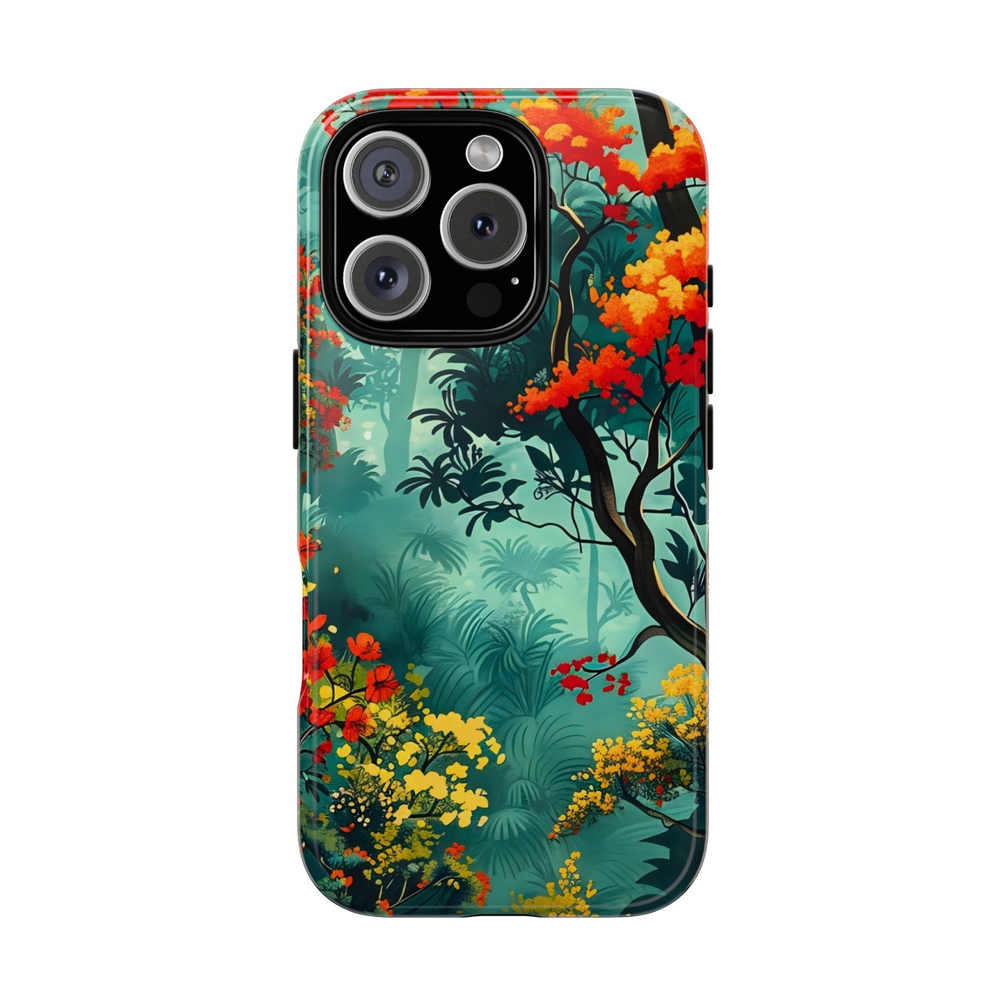 Tough Cases - Vibrant Forest Phone Case, Nature Lover Gift, Outdoor Adventure Accessory, Eco-Friendly Tech Cover, Floral Protection Skin