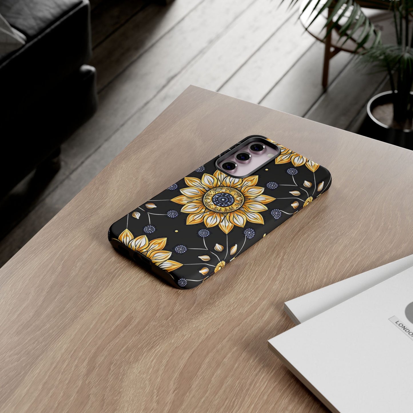 Floral Phone Case with Mandala Design, Tough Cases for iPhone & Samsung, Boho Style, Gift for Her, Unique Accessories