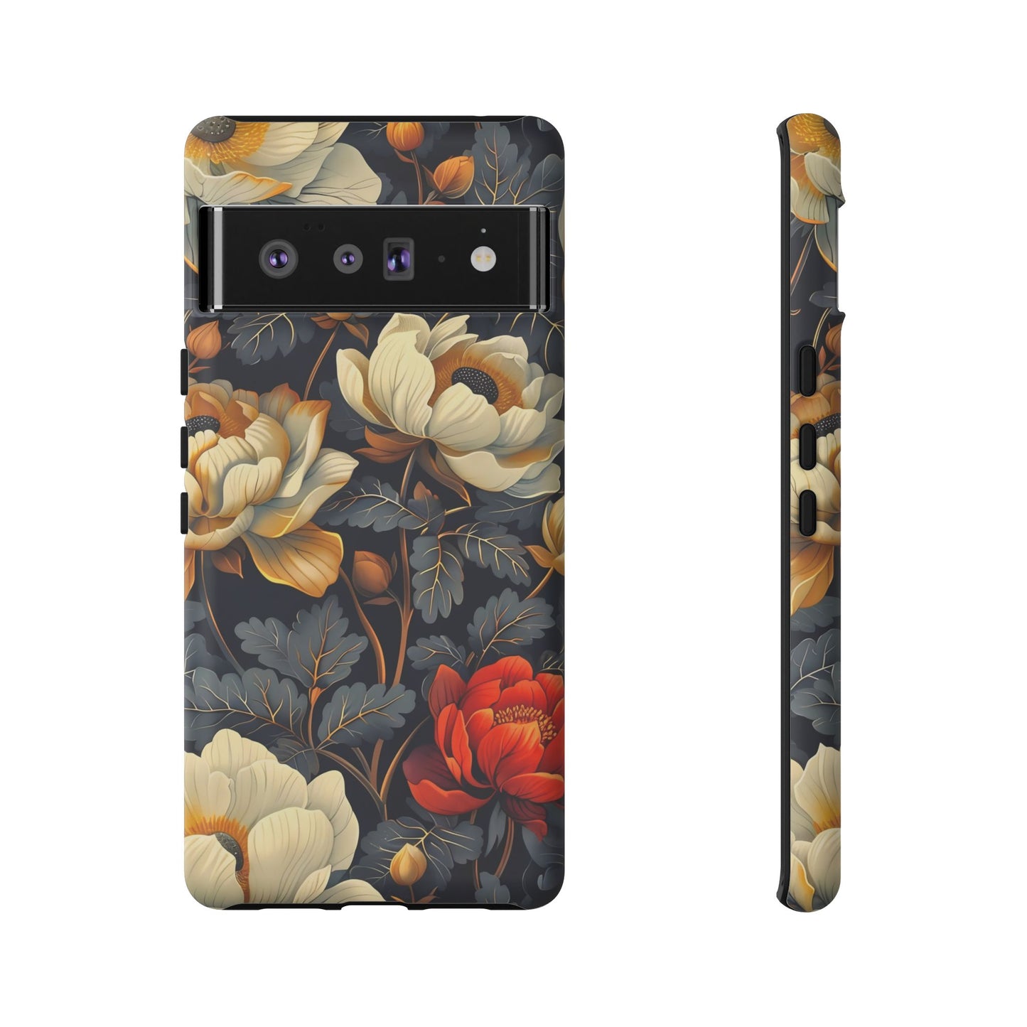 Floral Phone Case - Tough Cases, Stylish Mobile Cover, Flower Design, Holiday Gift, Trendy Accessory, Eco-Friendly Case
