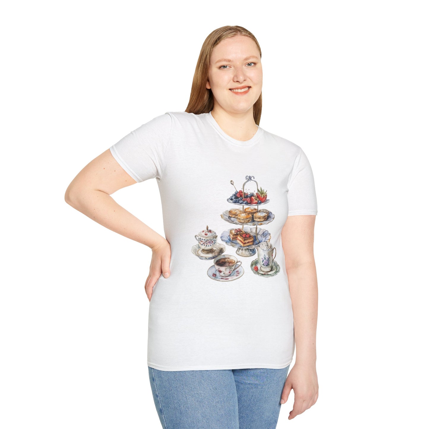 Unisex Softstyle T-Shirt - Palace Plates - A Royal British Breakfast