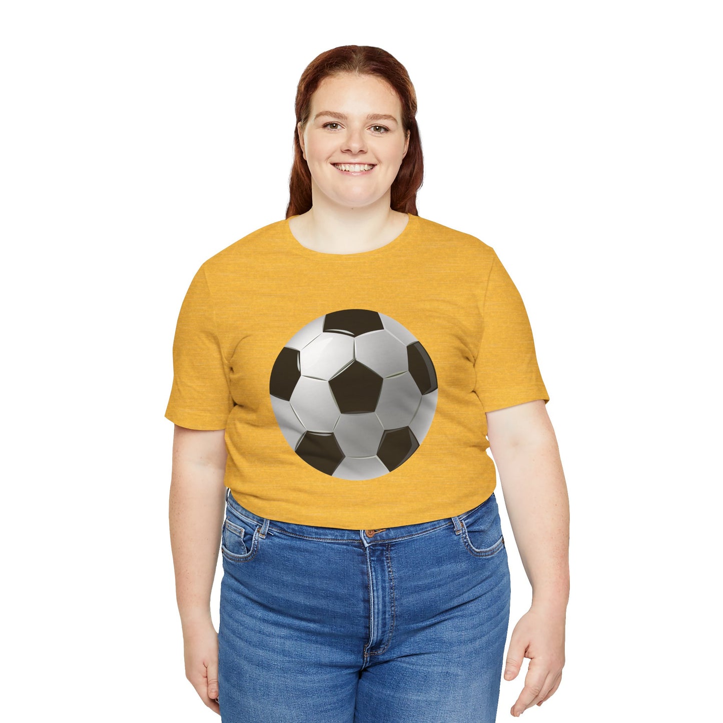 Unisex Jersey Short Sleeve Tee - Dynamic Football Design - Sports Passion and Energy