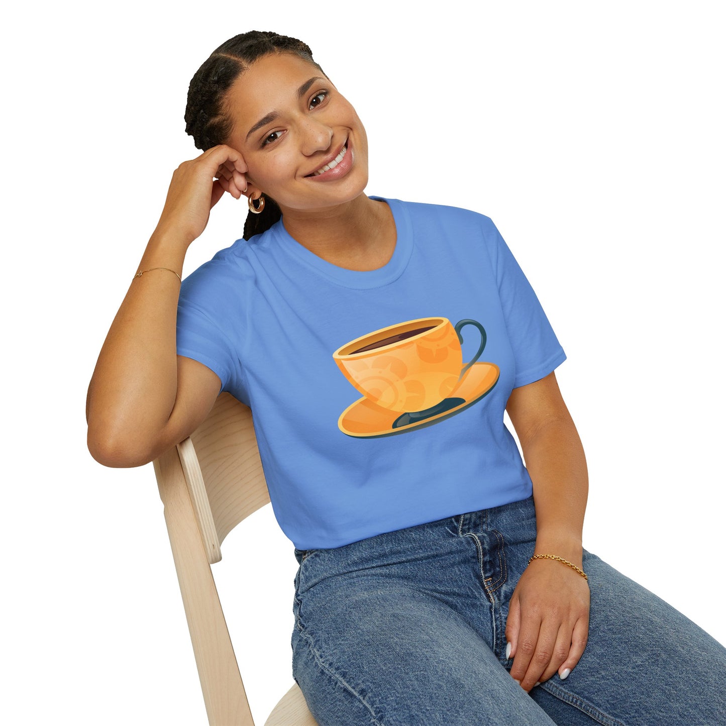 Unisex Softstyle T-Shirt - Elegant British Tea Cup - Classic Tea Time Style
