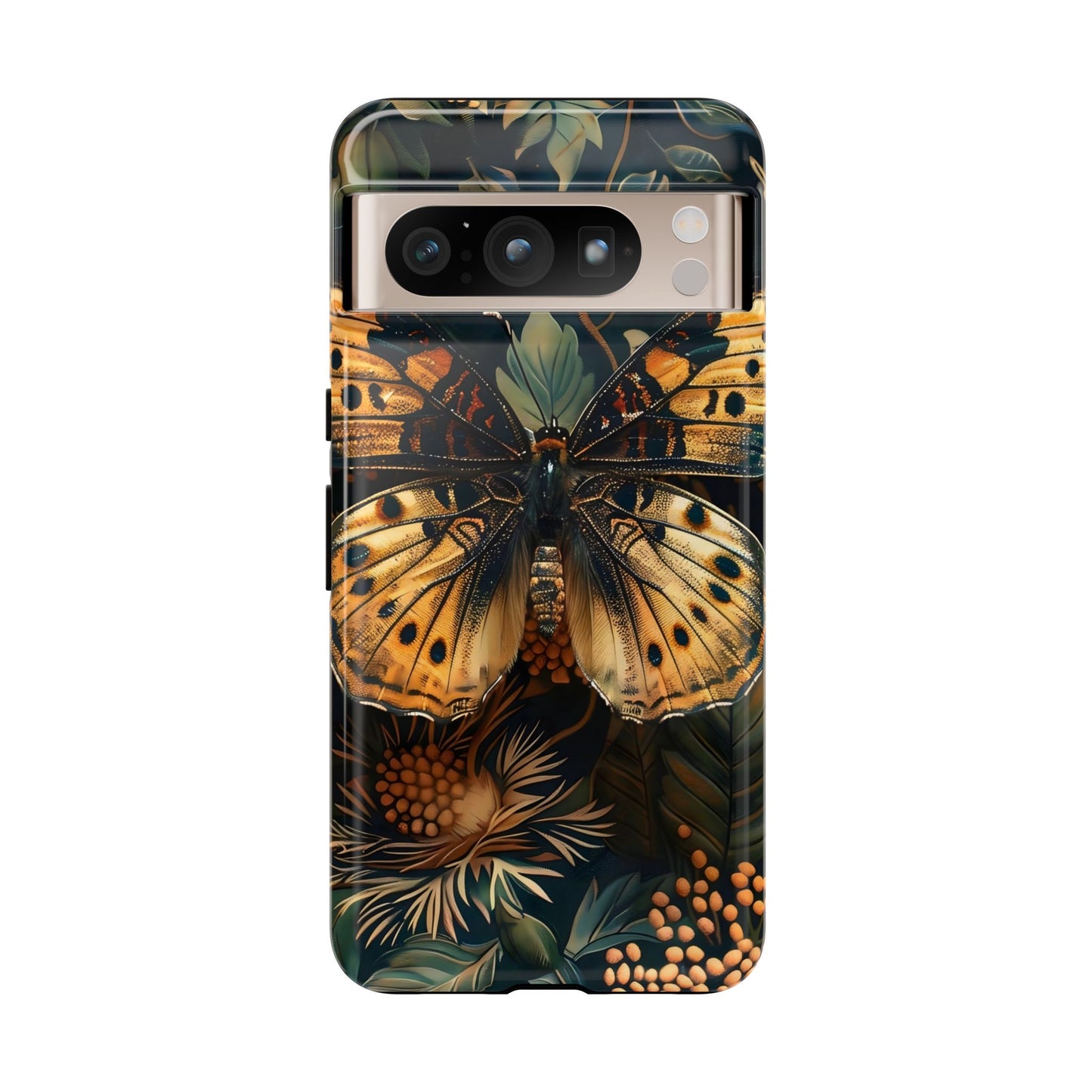 Butterfly Floral Phone Case, Tough Cases, Protective Cover, Unique Gift, Nature Lover, Art Print, Spring Decor