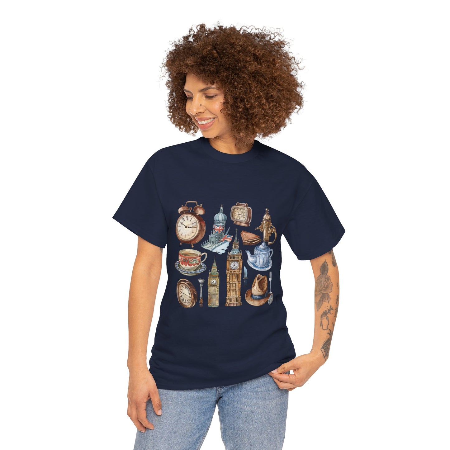Unisex Heavy Cotton Tee - Timeless Symbols - Iconic England