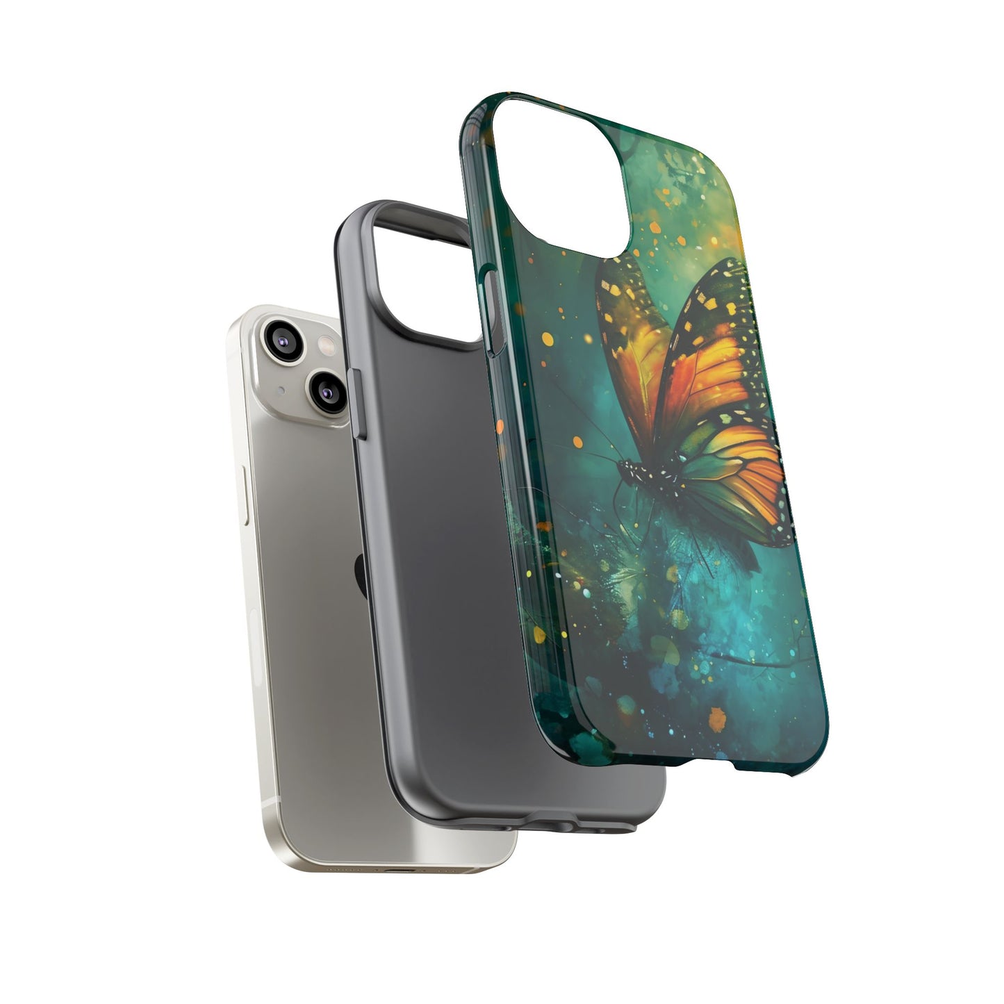 Colorful Butterfly Phone Case, Tough Cases for iPhone and Samsung, Cute Tech Accessories, Nature Lovers Gift, Vibrant Floral Design