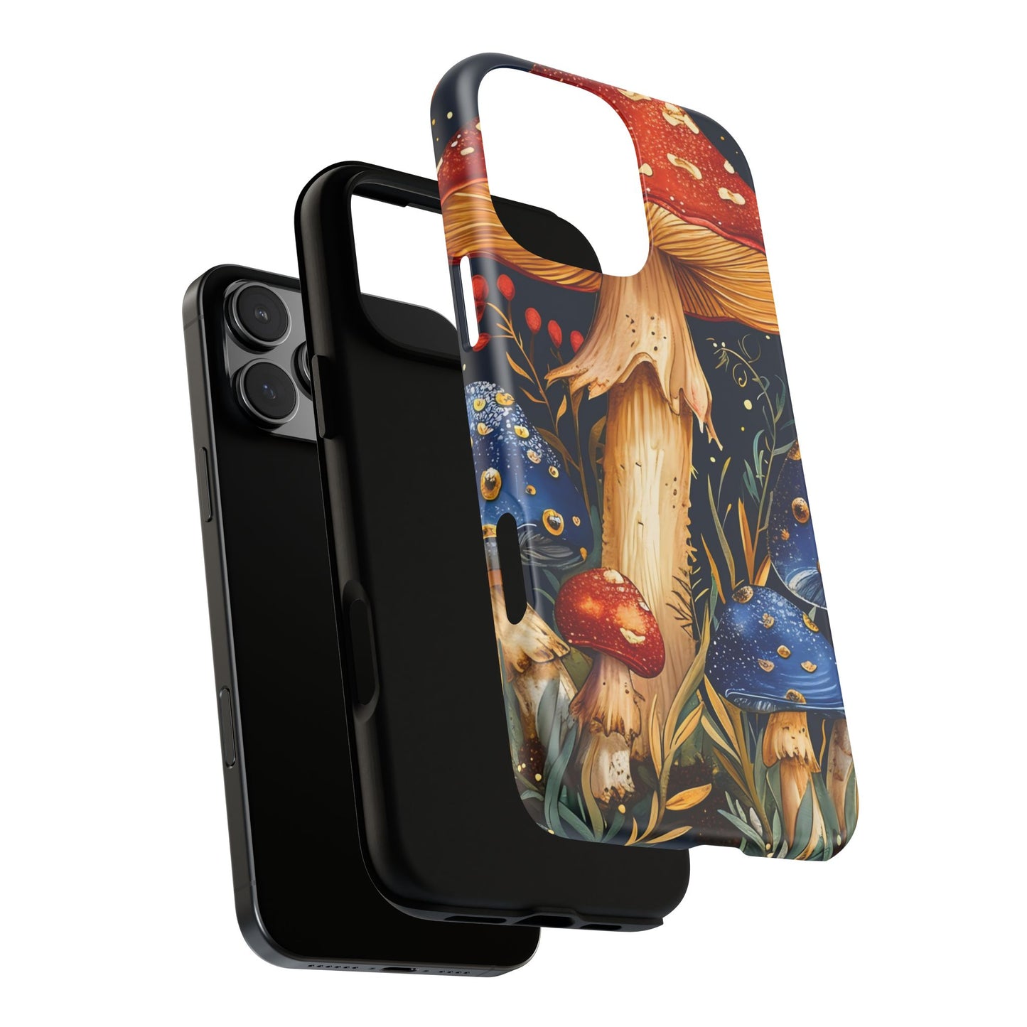 Mushroom Phone Case with Nature Design, Tough Phone Cover, Eco-Friendly Case, Gift for Nature Lovers, Unique Phone Accessory