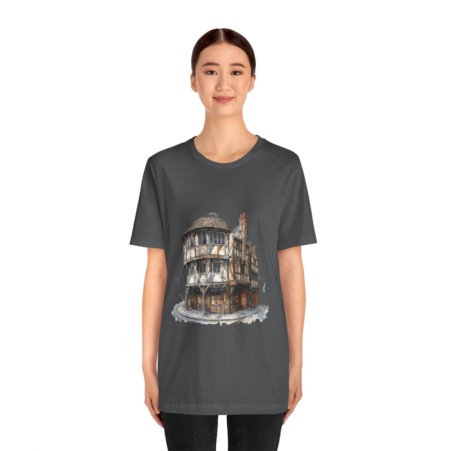 Unisex Jersey Short Sleeve Tee - Where Friends Gather - The Cozy British Pub