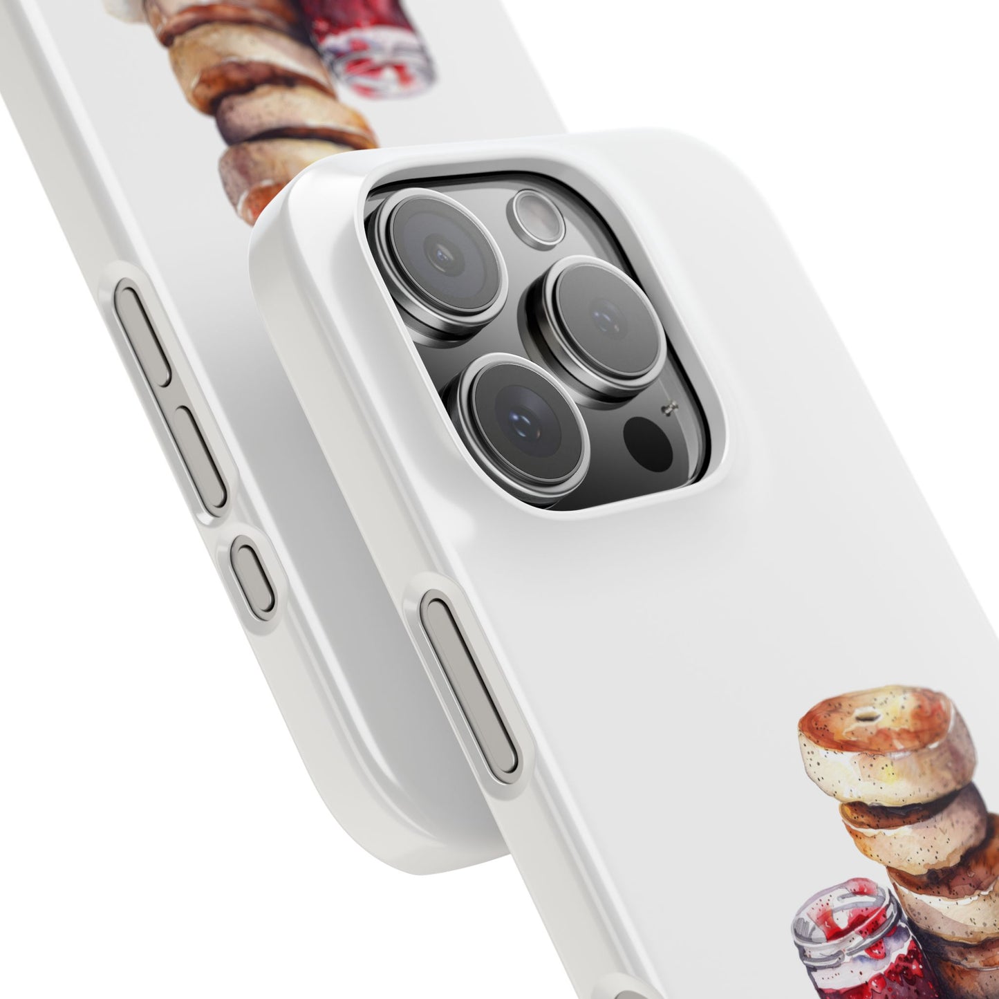Artisan Bagel Phone Case, Cute Slim Phone Cover, Foodie Gift, Stylish Cell Case, Breakfast Lover's Accessory