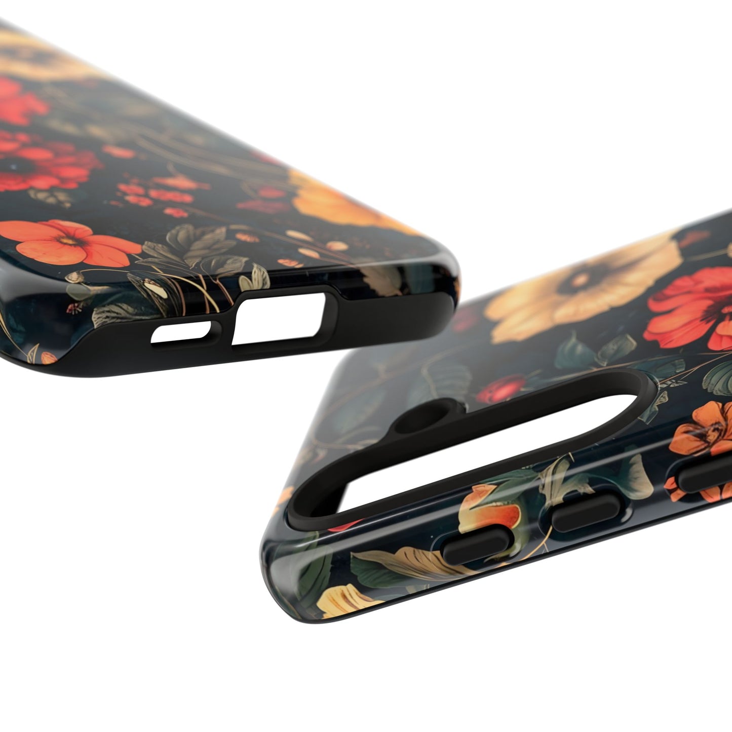 Floral Phone Case, Tough Cases, Flower Motif, Protective Cover, Gift for Her, Floral Design, Spring Accessory