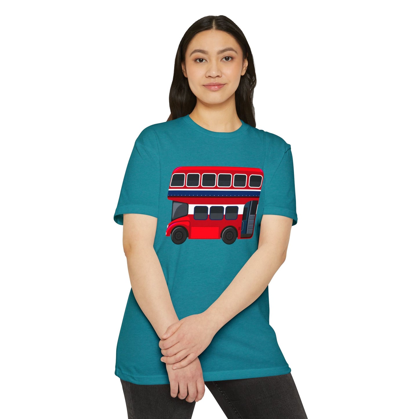 Unisex CVC Jersey T-shirt - Through London’s Streets - The Red Double-Decker