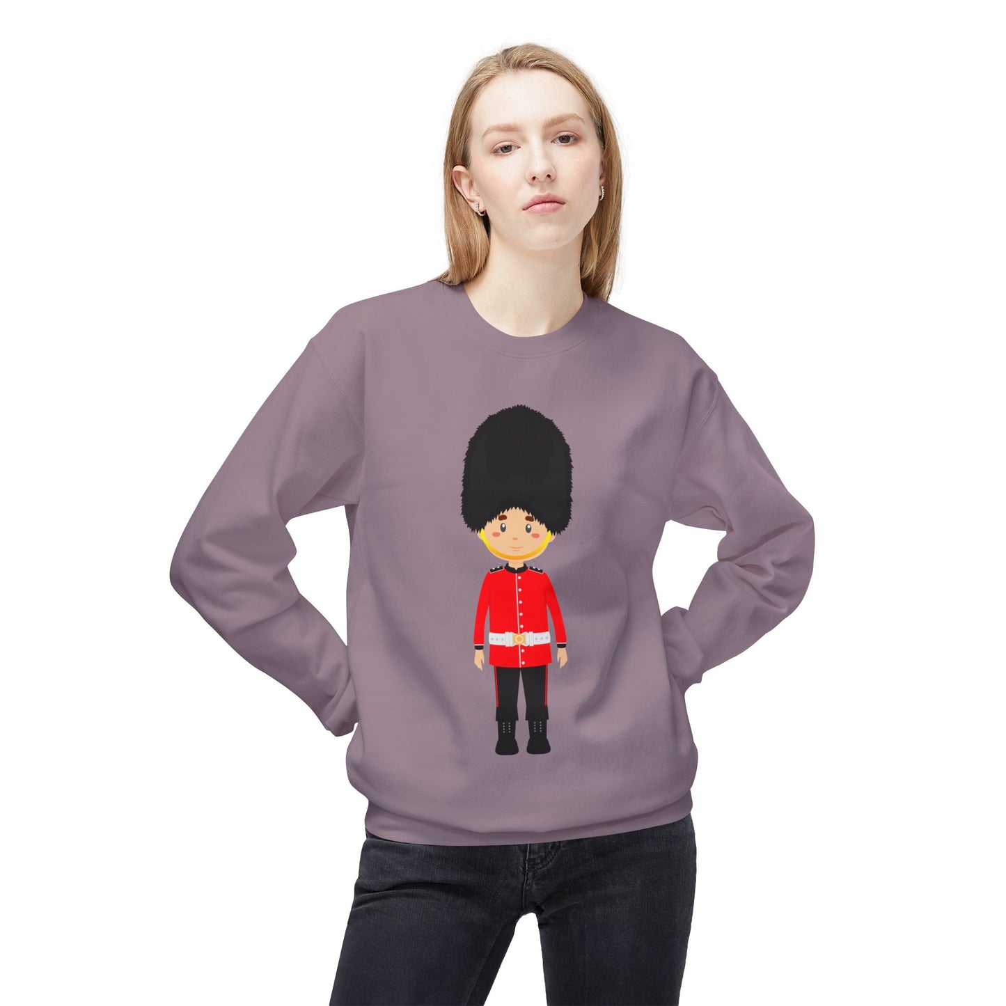 Unisex Midweight Softstyle Fleece Crewneck Sweatshirt - Bodmin’s Brave - The Iconic Red Jacket