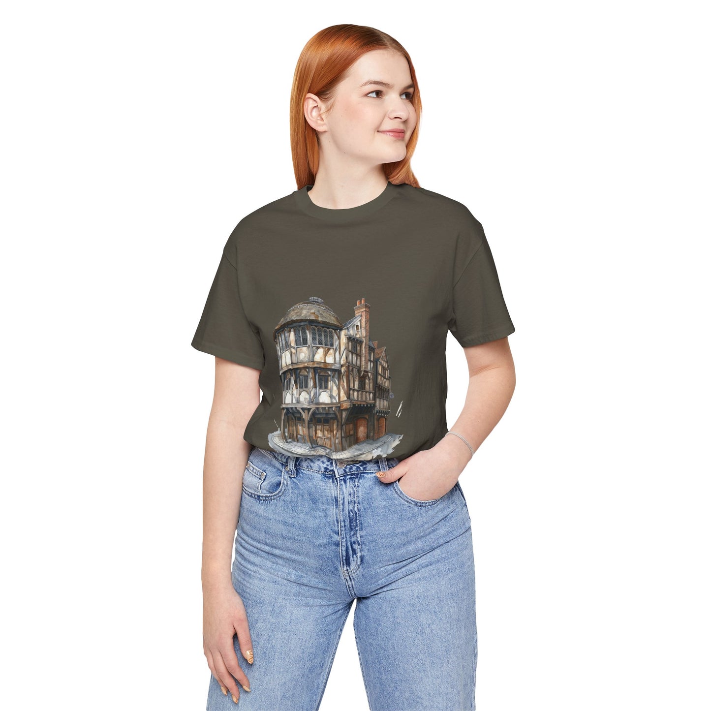 Unisex Jersey Short Sleeve Tee - Where Friends Gather - The Cozy British Pub